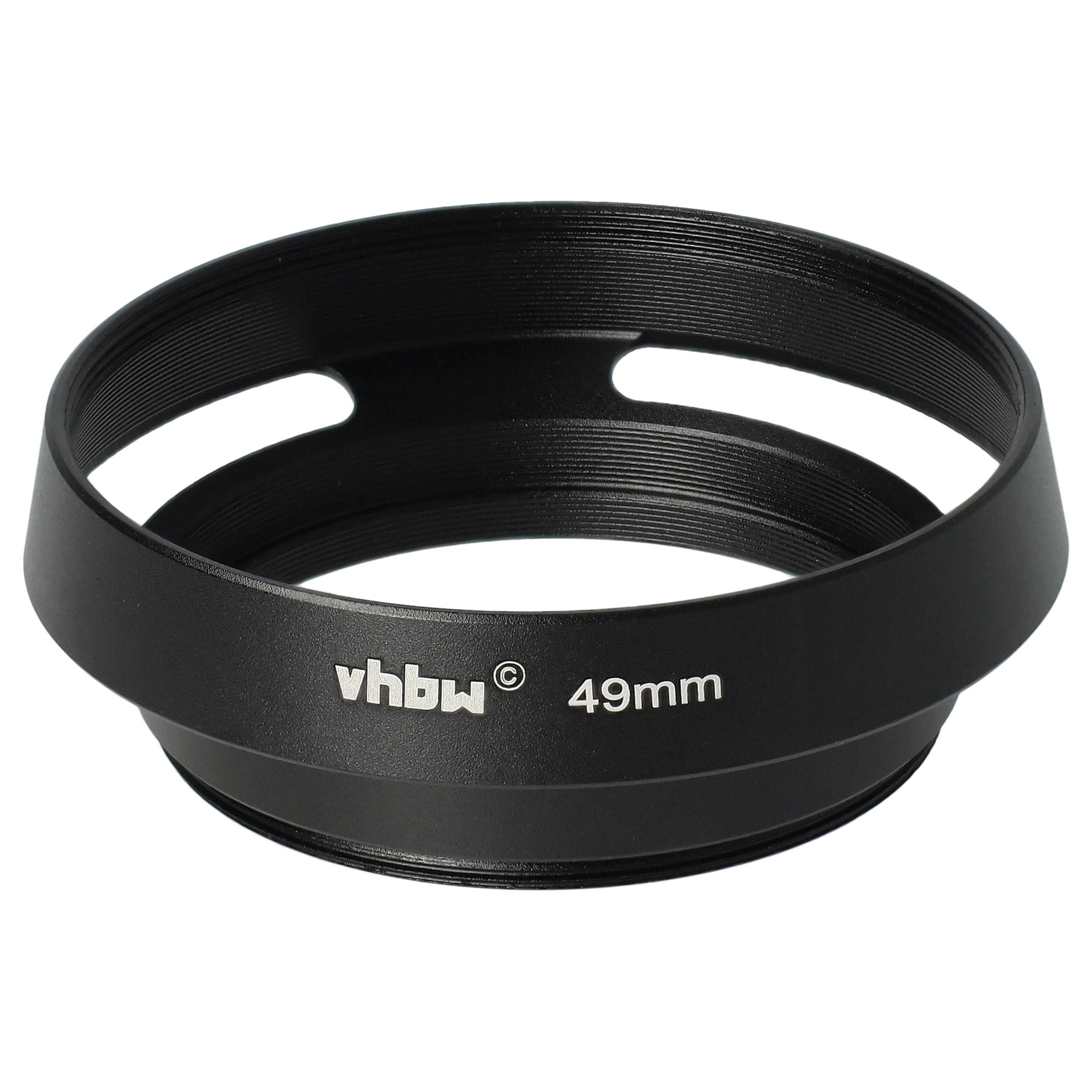 Lens Hood suitable for 49mm Lens - Lens Shade Black, Round