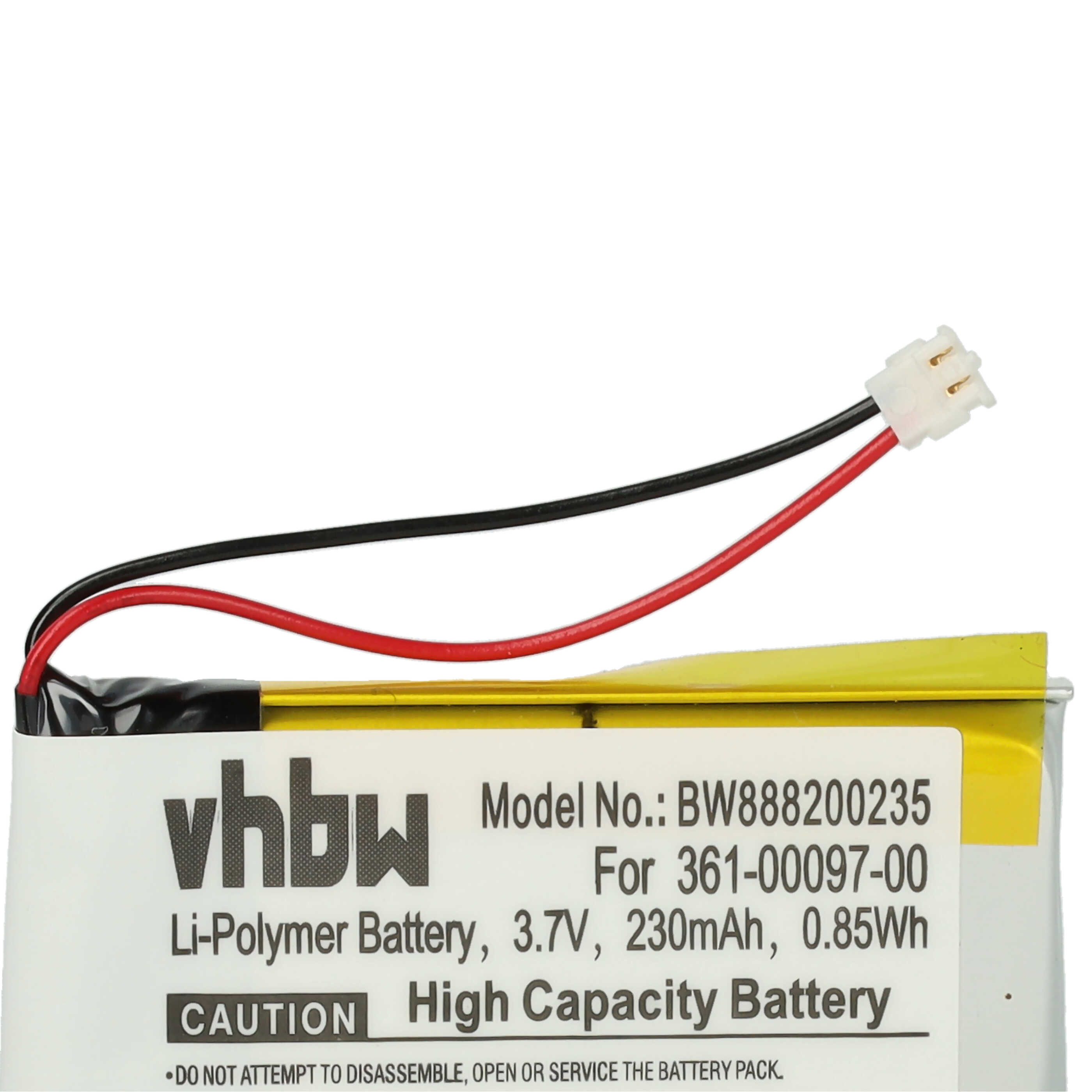 Batterie remplace Garmin 361-00097-00 pour montre connectée - 230mAh 3,7V Li-polymère + outils