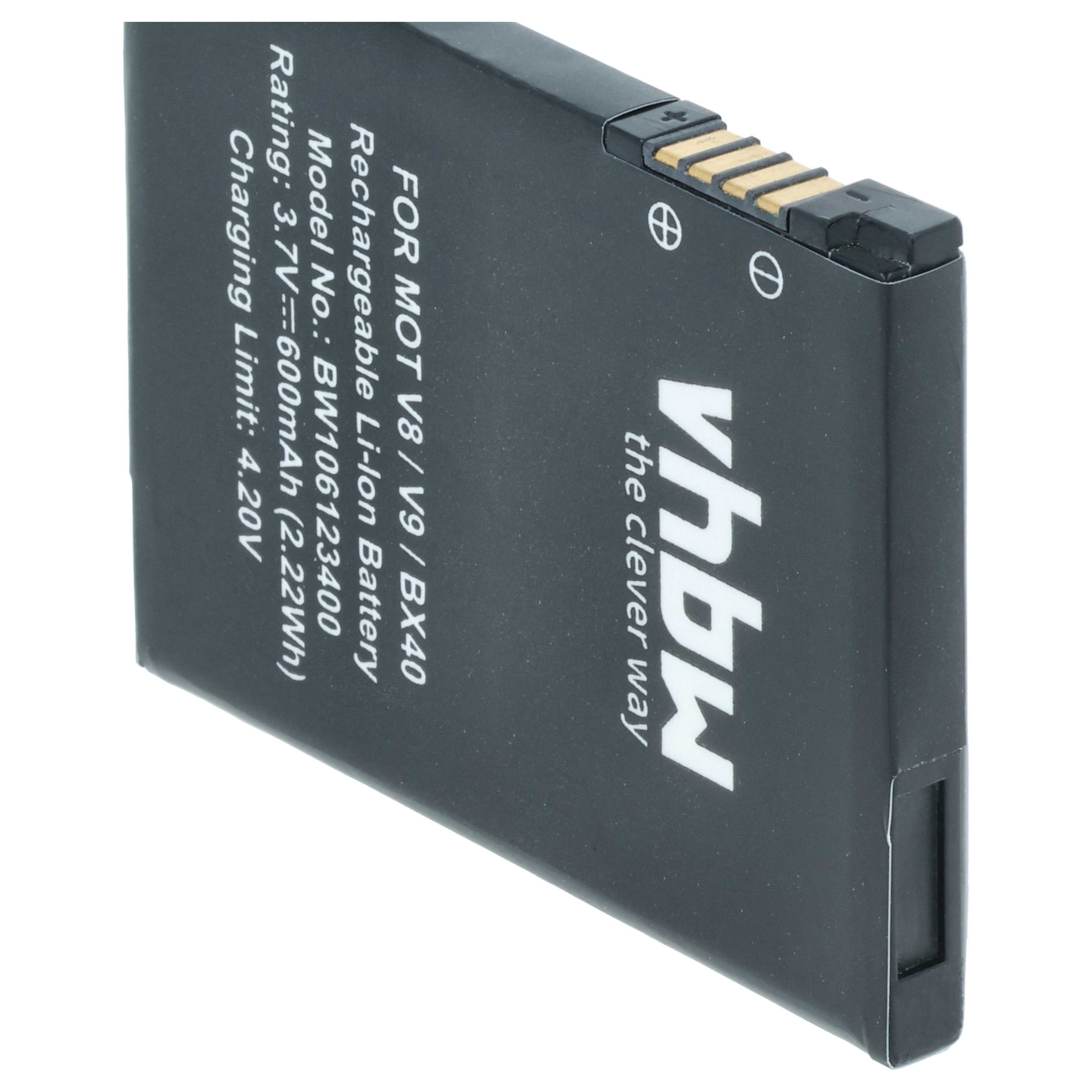 Batteria sostituisce Motorola SNN5805, SNN5805A, BX40, BX50, FNN7012AA per cellulare - 600mAh 3,7V Li-Ion 
