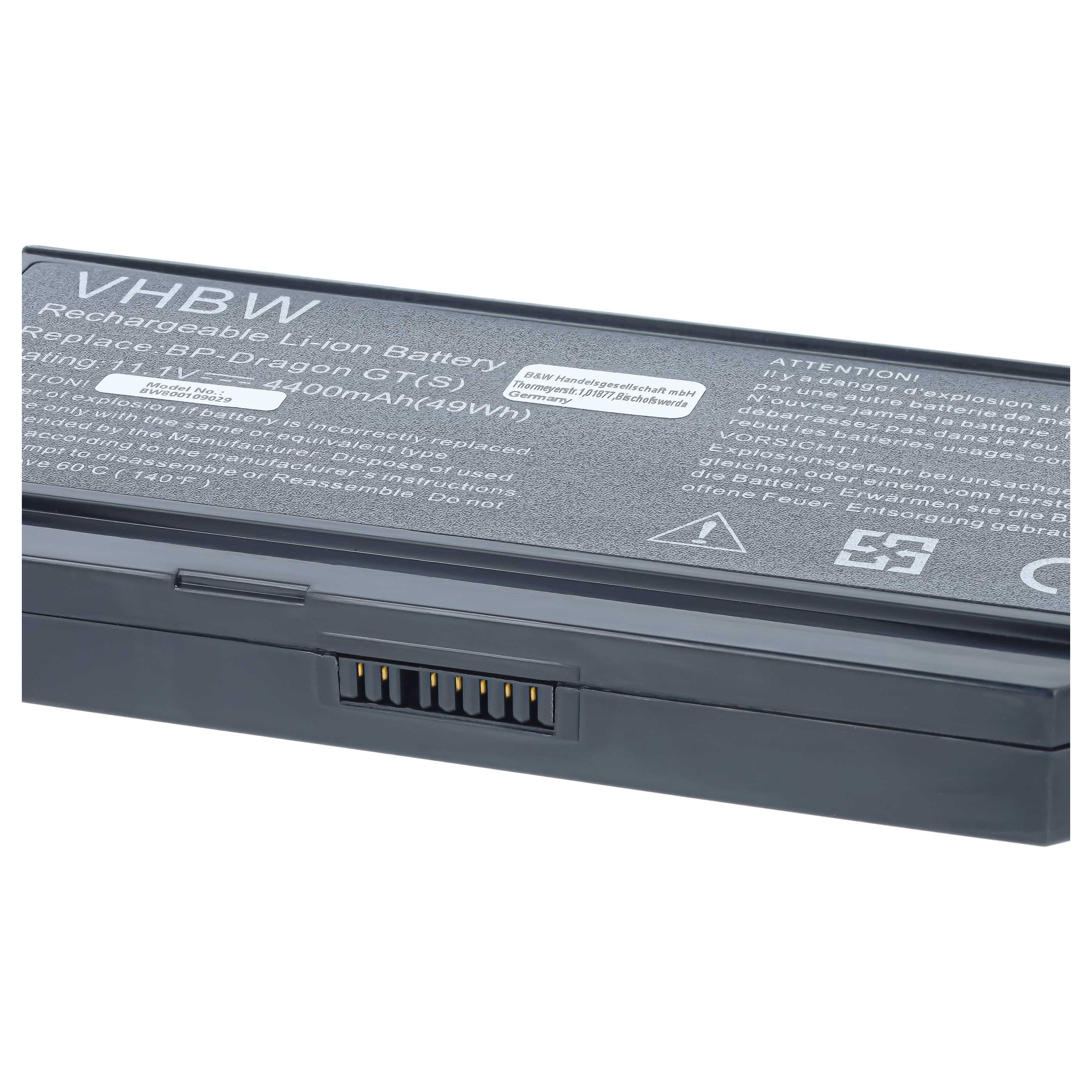 Notebook Battery replaces 40019327, 40020374, 441807800002, 441810400003 - 4400 mAh 11.1 V Li-Ion, black