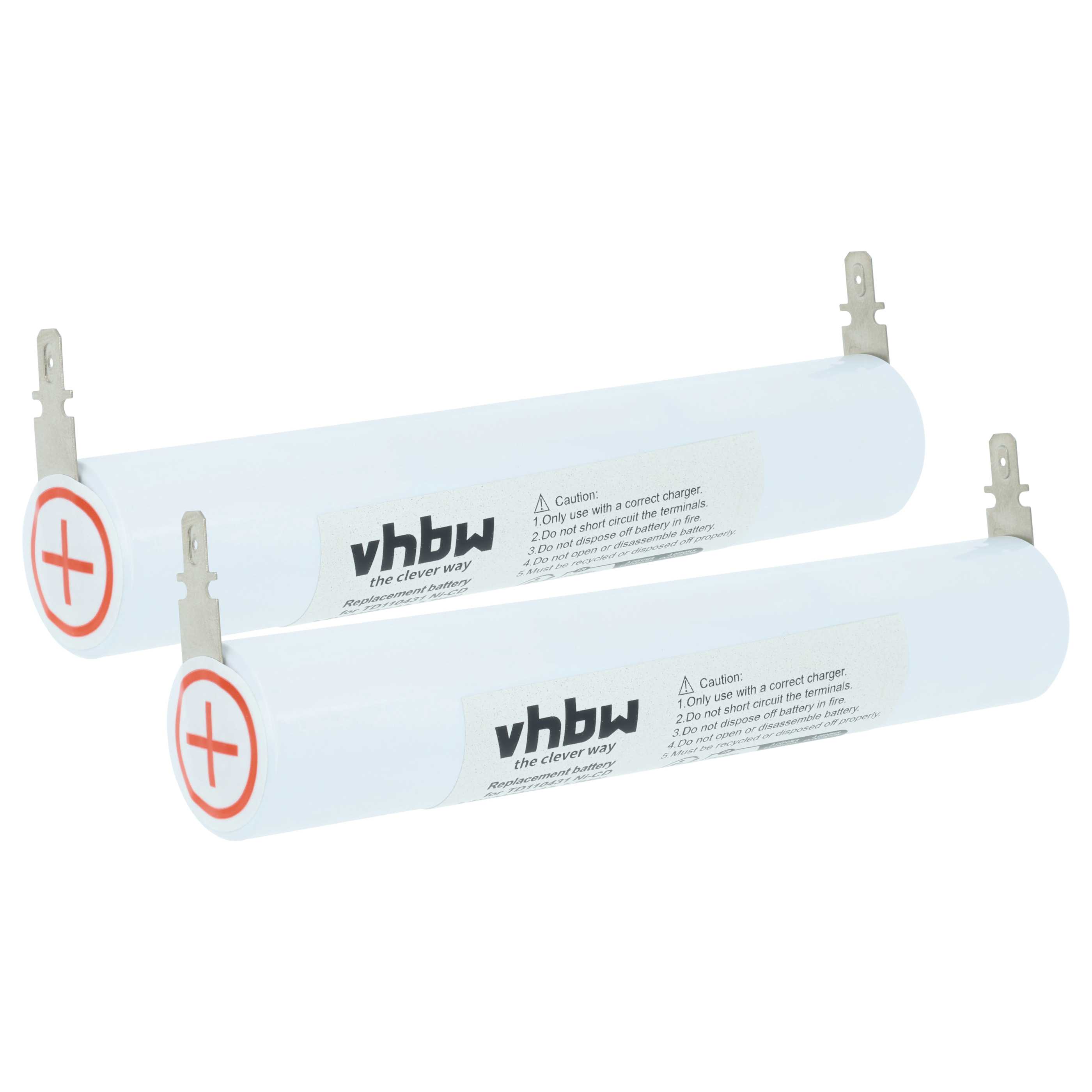 Fluchtweg-Akku (2 Stück) als Ersatz für Schneider OVA TD110431 für Schneider - 2000mAh 3,6V NiCd