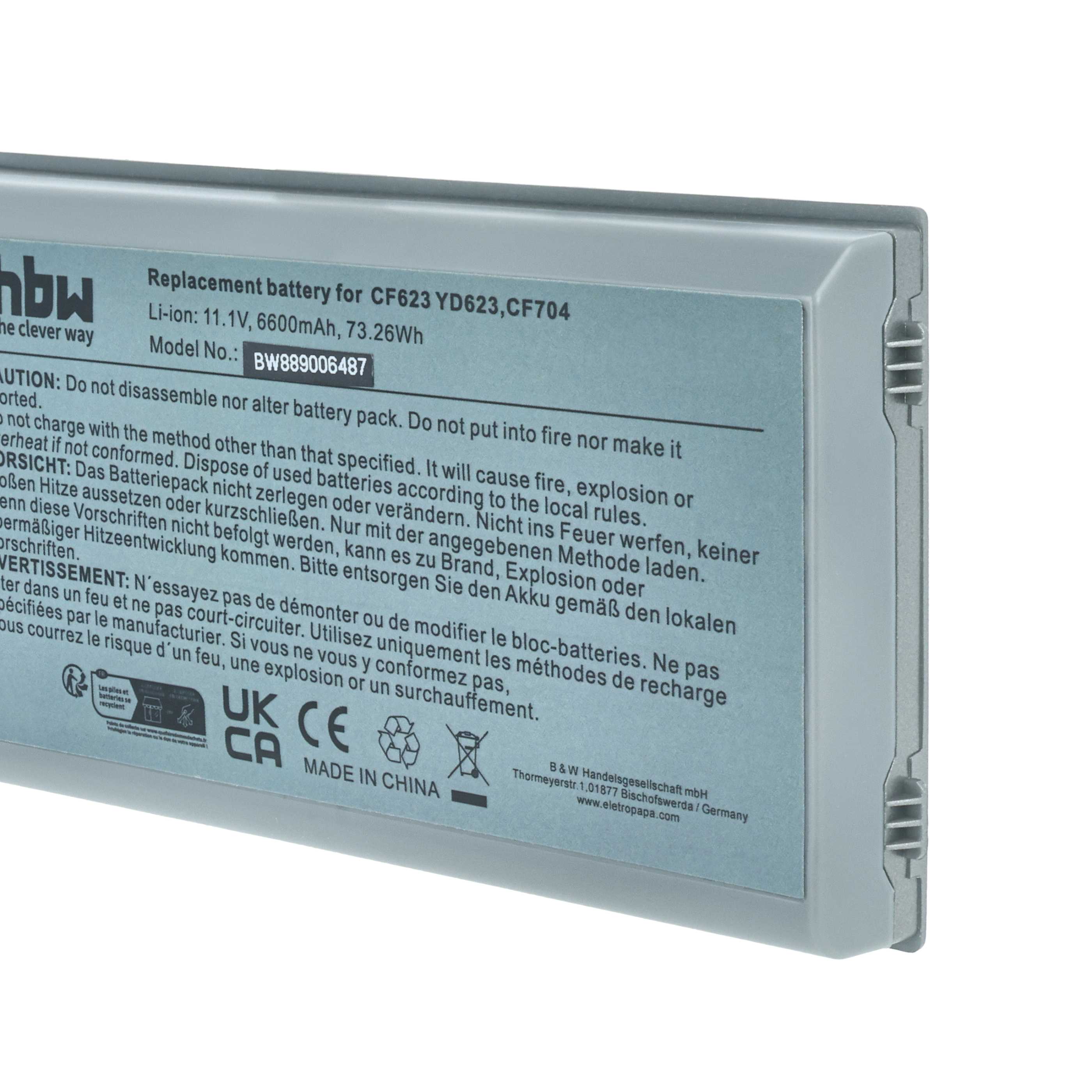 Akumulator do laptopa zamiennik Dell 312-0393, 312-0394, 312-0401, 312-0402 - 6600 mAh 11,1 V Li-Ion