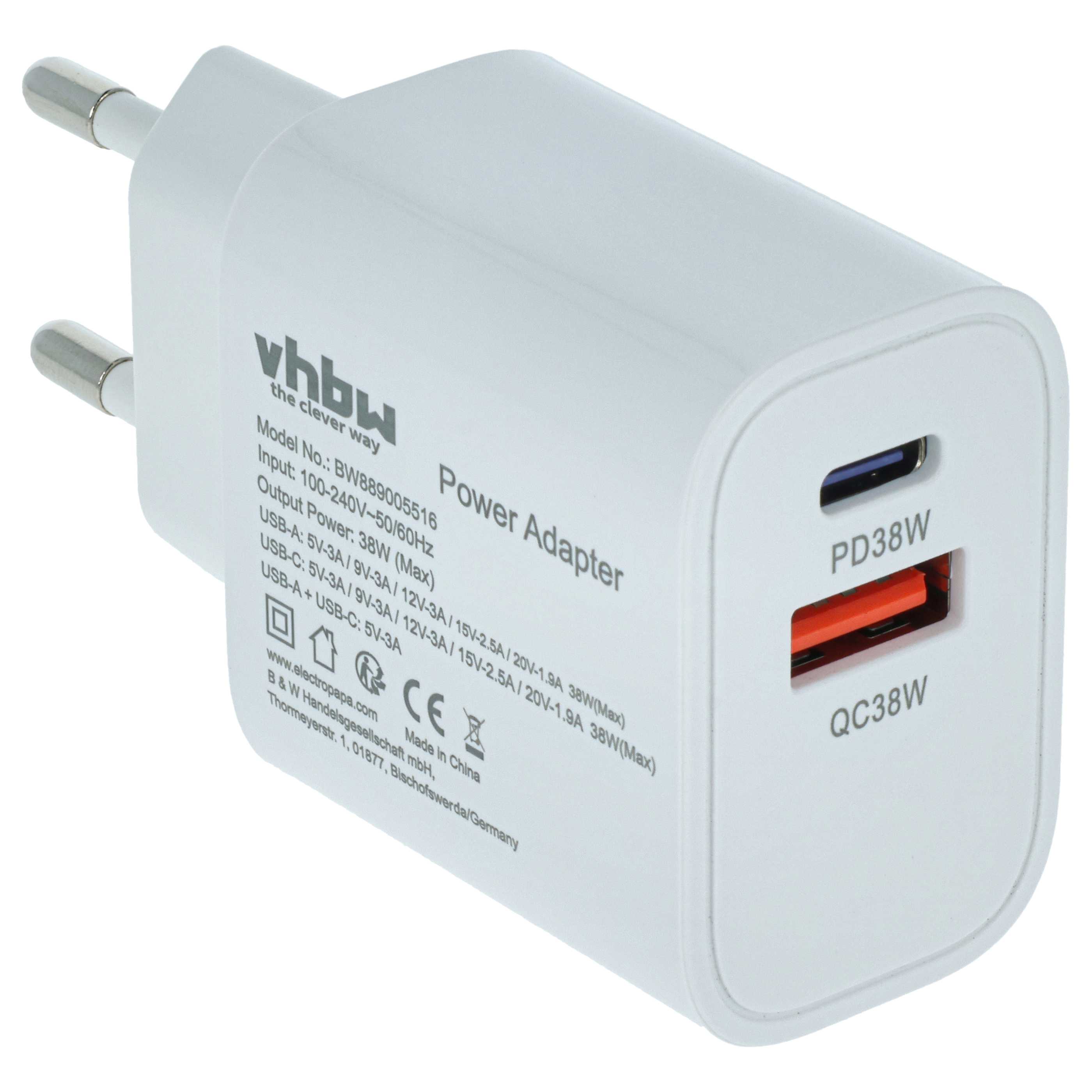 1x Netzteil, 1x USB-C Kabel als Ersatz für Samsung ECC1DPOUBE, ECC1DPU für Huawei Tablet u.a. - Ladeset