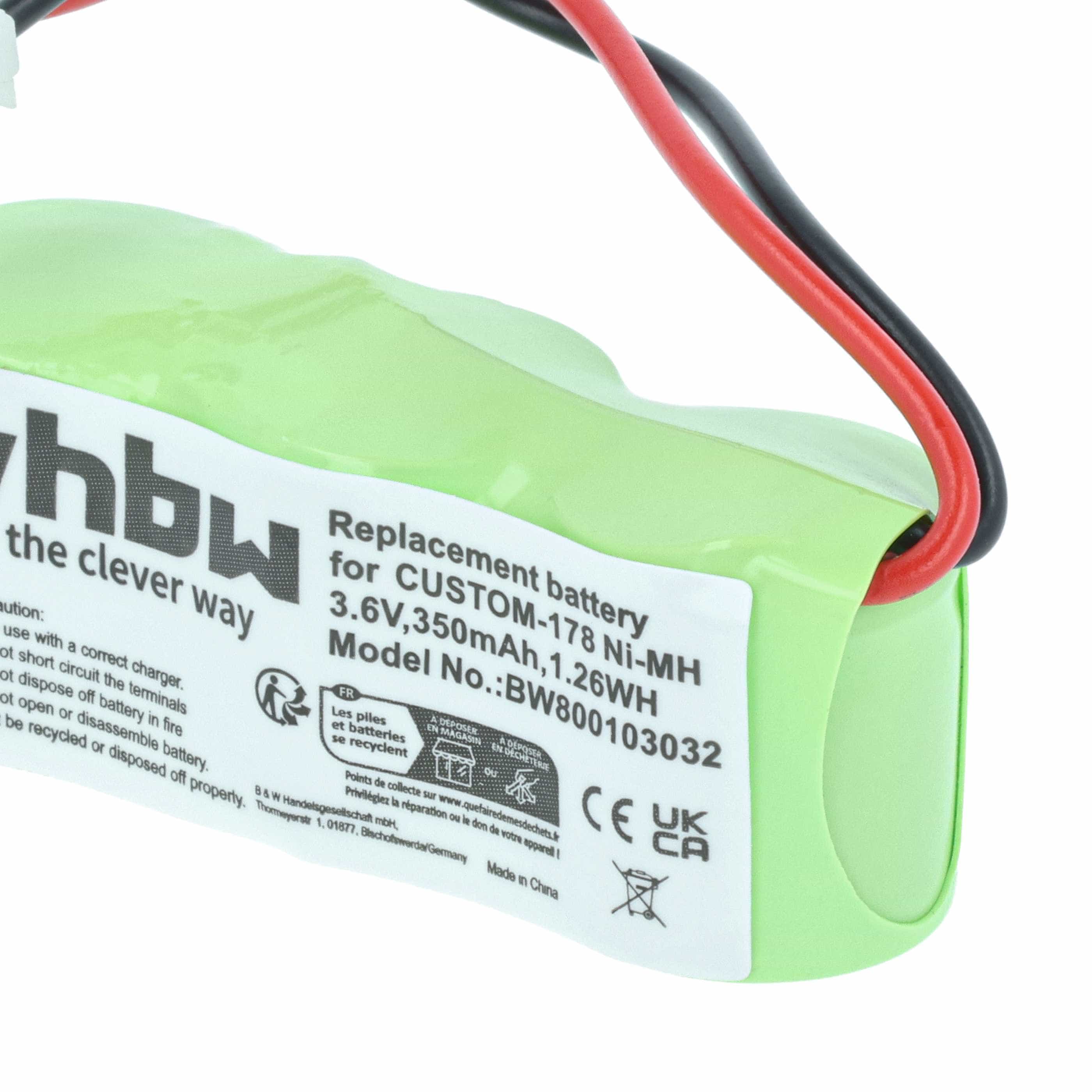 Wetterstation-Akku als Ersatz für Oregon Scientific 25AAH3BMX-2 für Oregon Scientific - 350mAh 3,6V NiMH