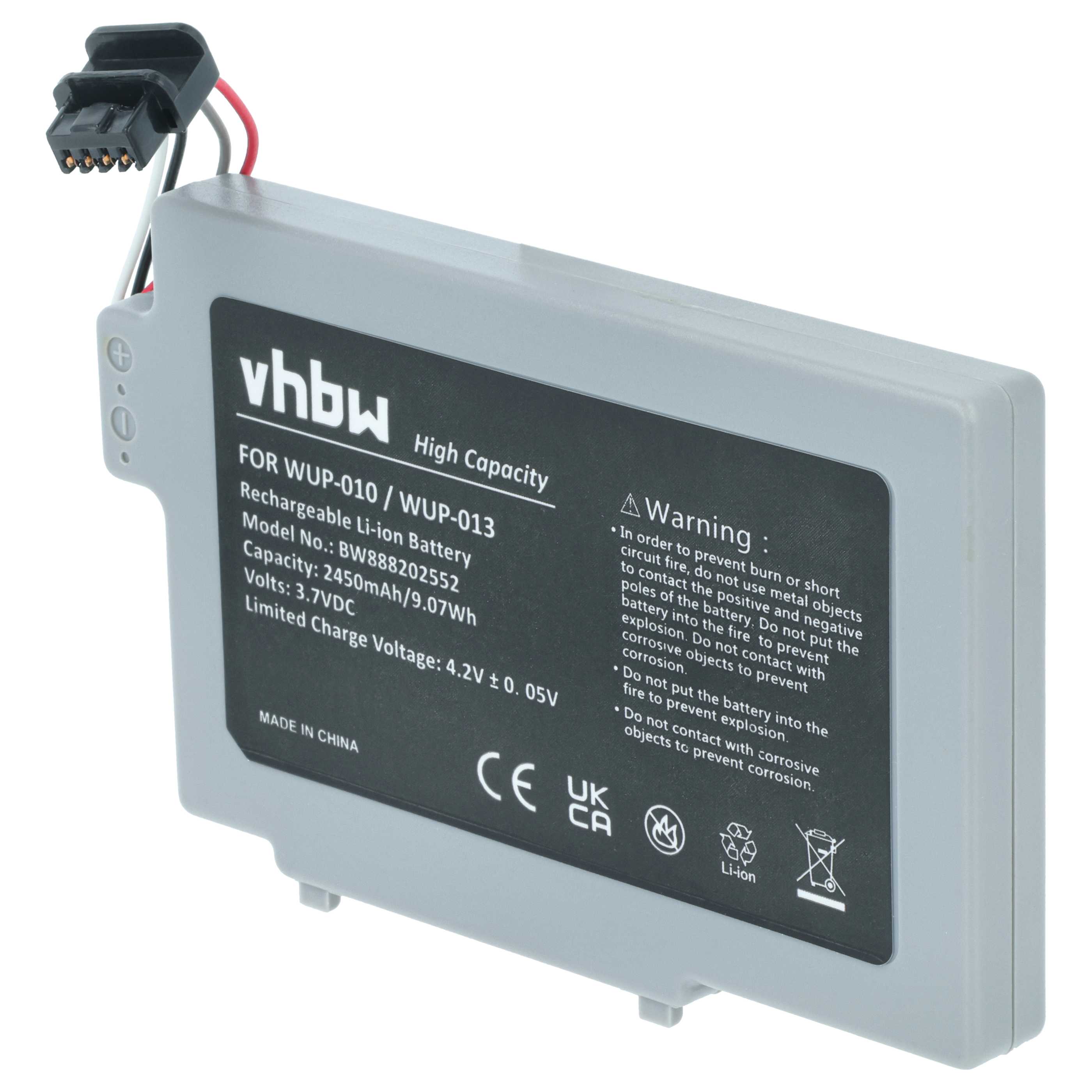 Gamepad Controller Battery replaces Nintendo WUP-013 - 2450 mAh 3.7 V Li-Ion
