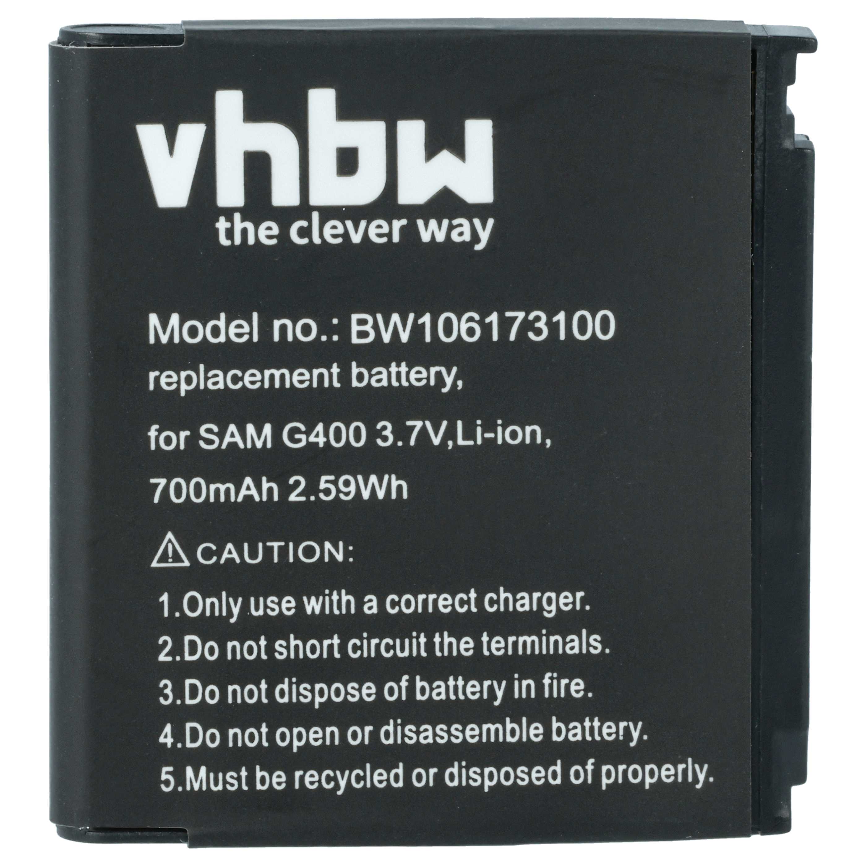 Akku als Ersatz für Samsung AB533640AU, AB533640AE - 700mAh 3,7V Li-Ion