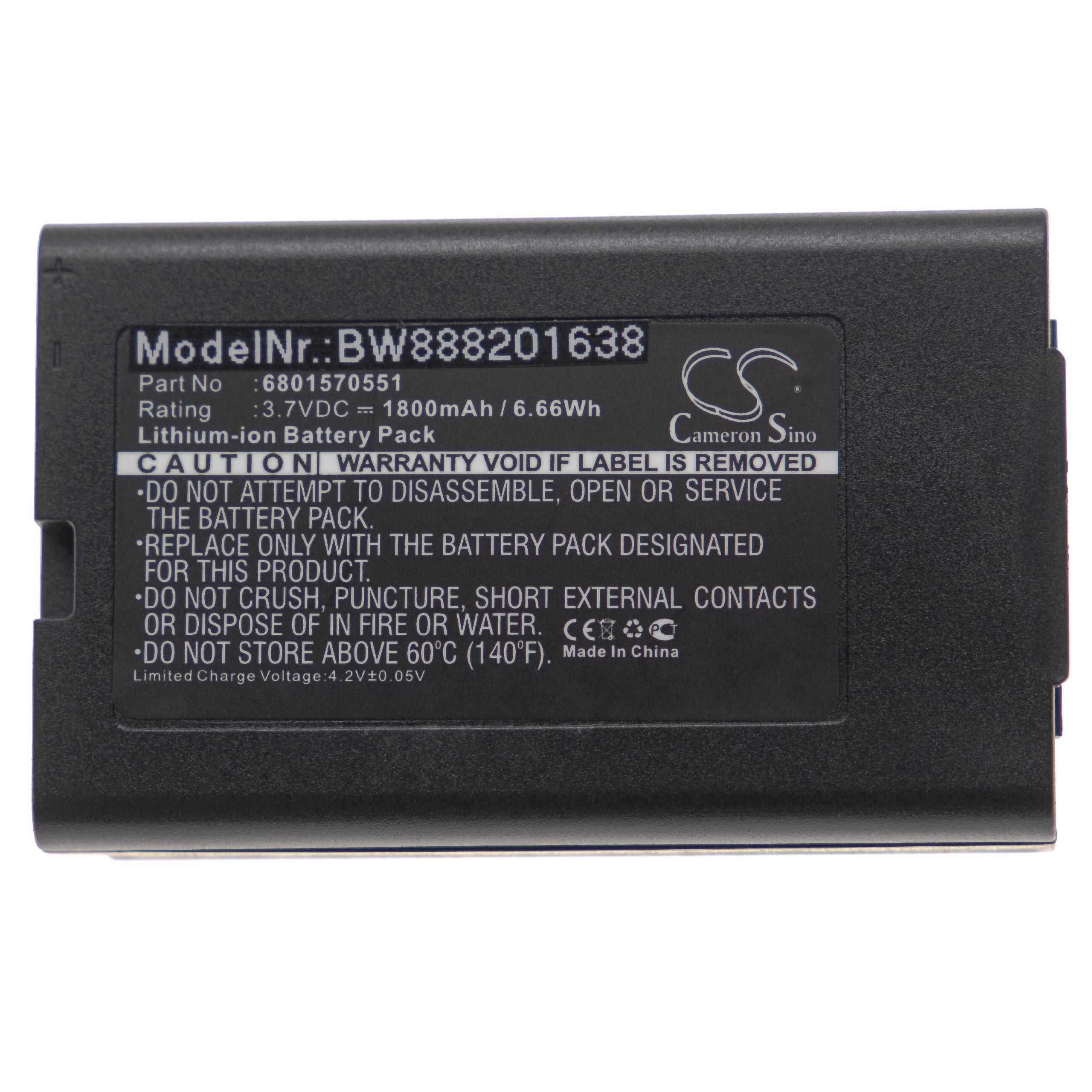 Handheld Computer Battery replaces Vectron 6801570551, B30 - 1800mAh, 3.7V