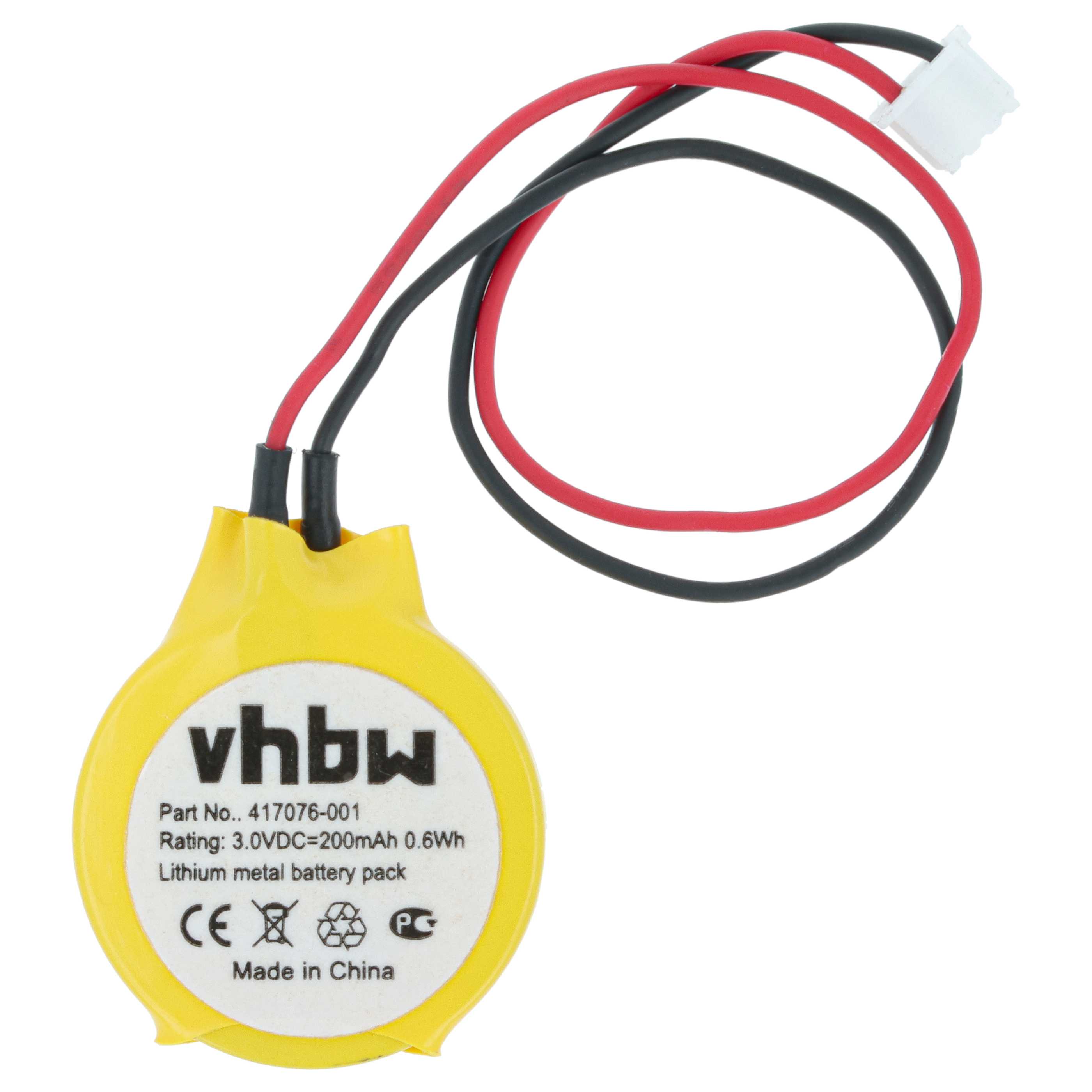 Computer BIOS Battery Replacement for 23.22047.001, 23.22049.001, 41R7611, 417076-001 - 200 mAh 3 V Li-Ion