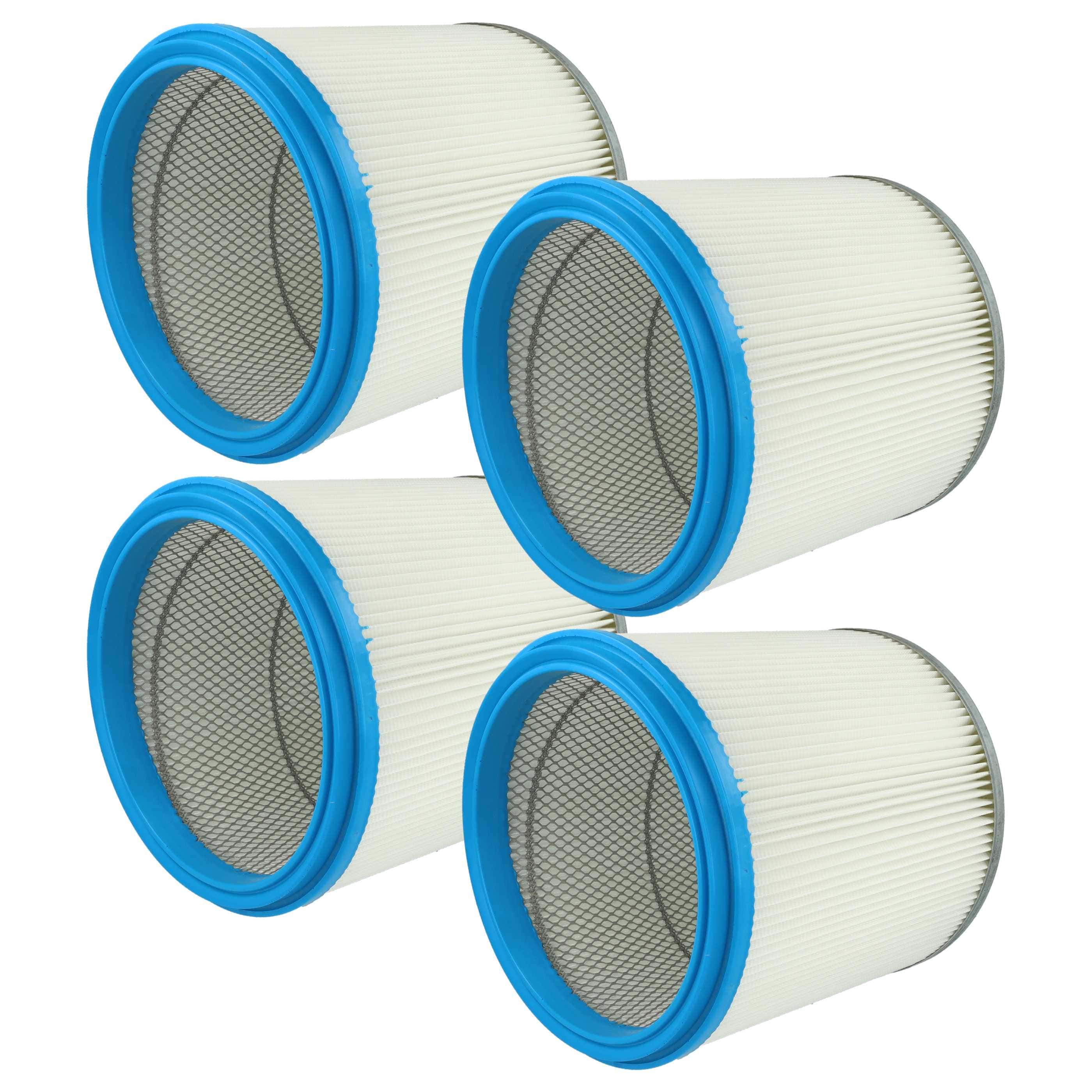 4x cartridge filter replaces Bosch 2607432008 for Bosch Vacuum Cleaner, white / silver / blue