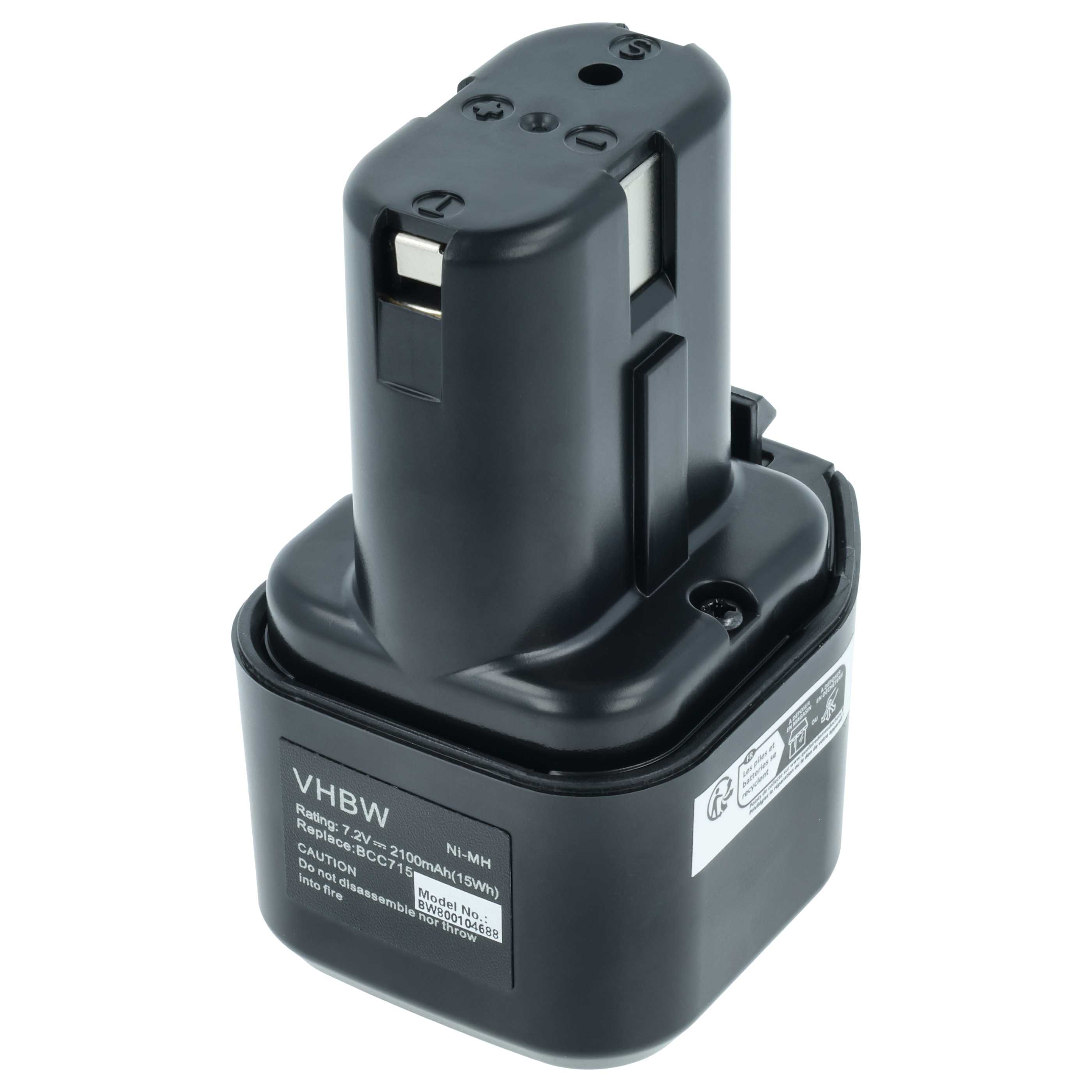 Battery replaces Hitachi EB712S, 325292, EB714S Electric Power Tool - 2100 mAh, 7.2 V, NiMH