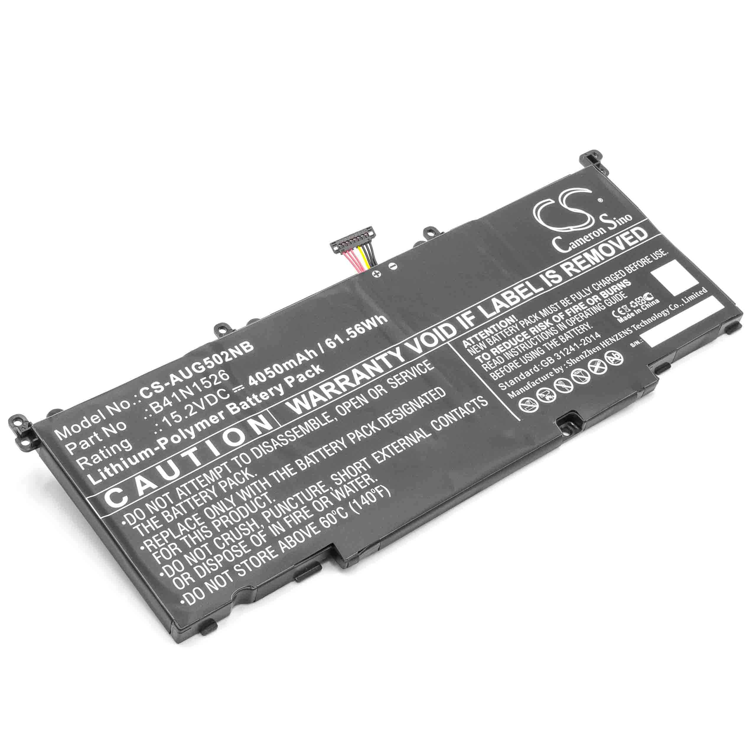 Batería reemplaza Asus B41N1526, 0B200-0194000 para notebook Asus - 4050 mAh 15,2 V Li-poli negro