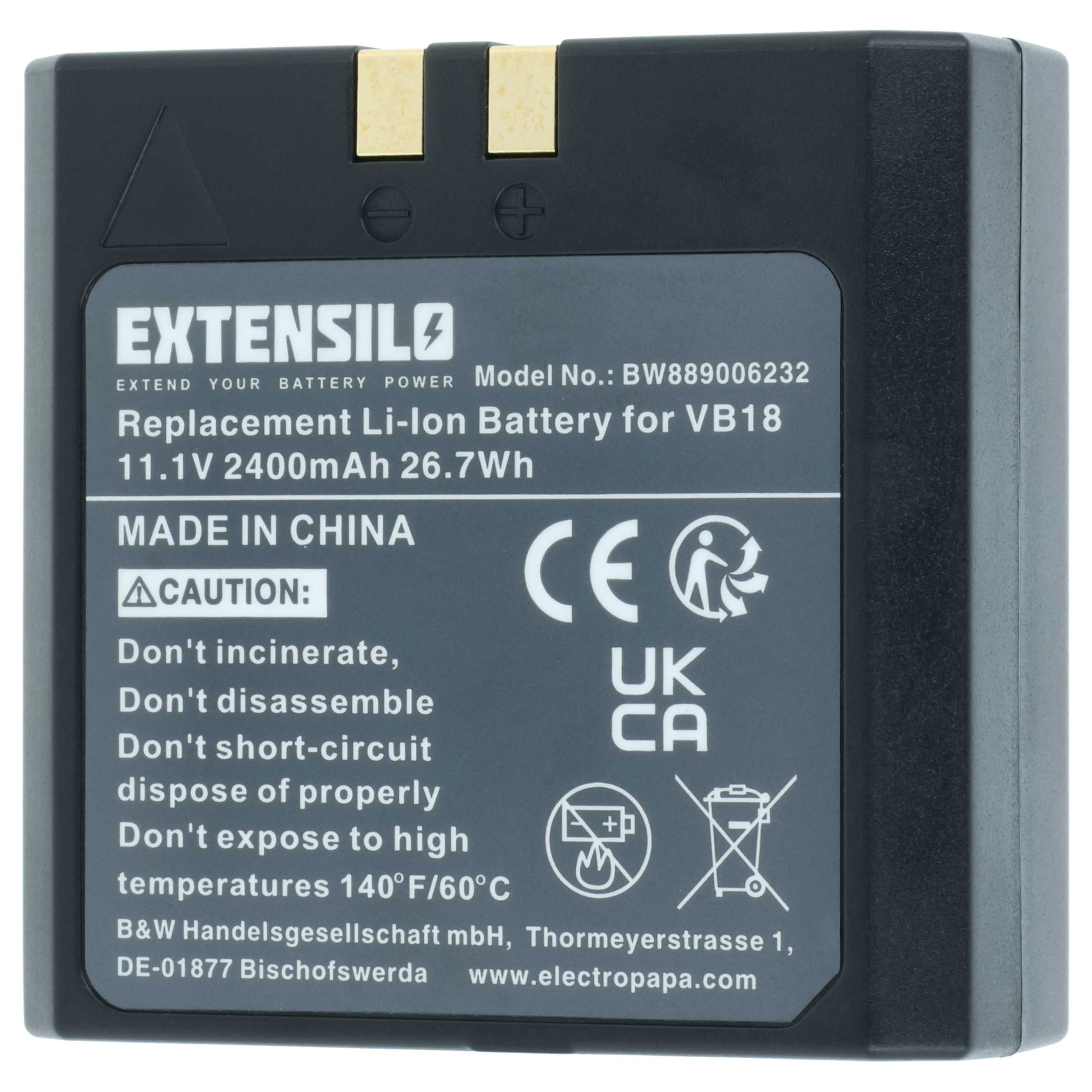 Camera Flash Unit Battery replaces Flashpoint FPLFSMZLRB - 2400 mAh 11.1 V Li-Ion