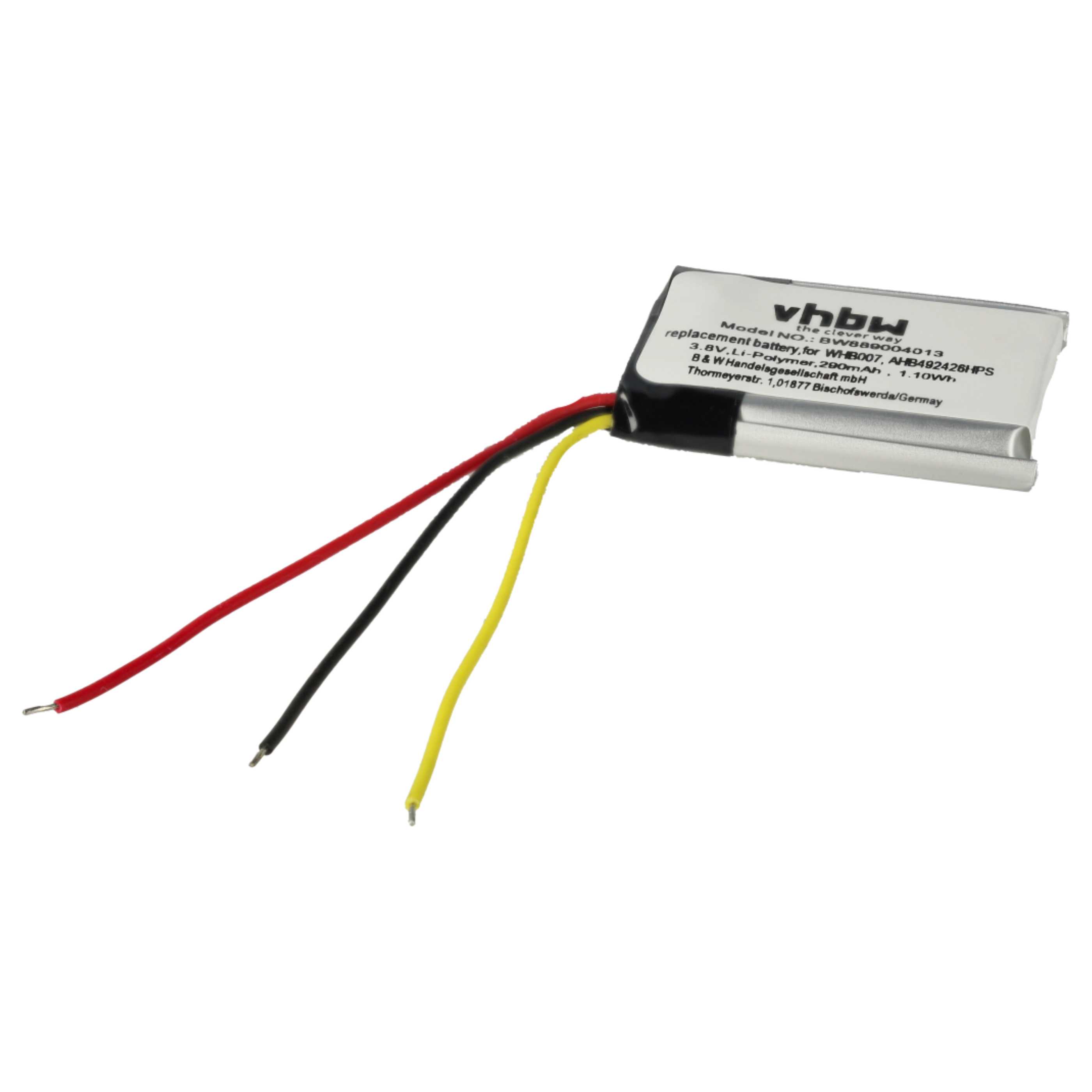 2x Akumulator do słuchawek bezprzewodowych Jabra - 290 mAh 3,8 V Li-Ion