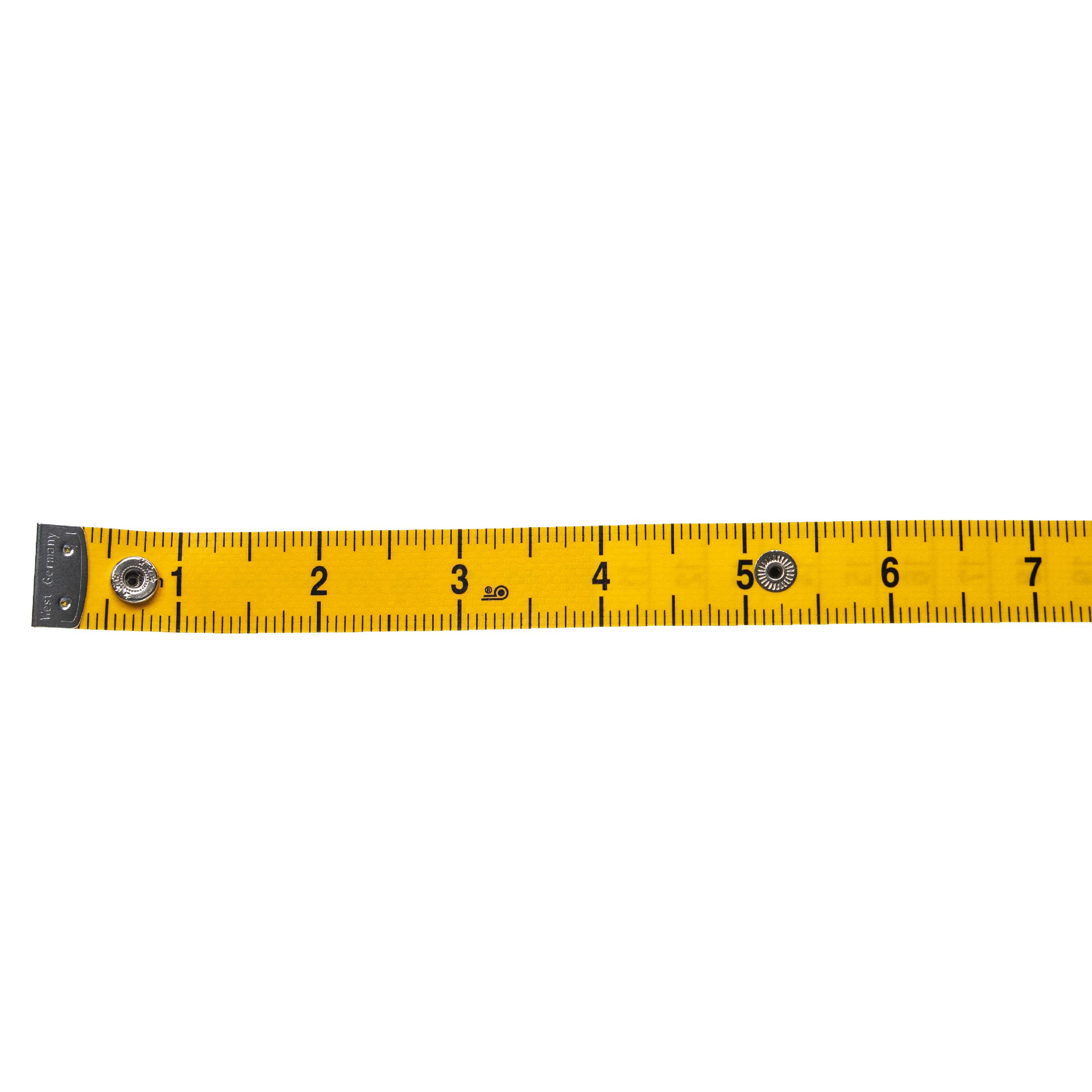 vhbw Ruban de mesure avec bouton pression - Mètre ruban de couturière, 150 cm, 4 couleurs, échelle cm + pouces