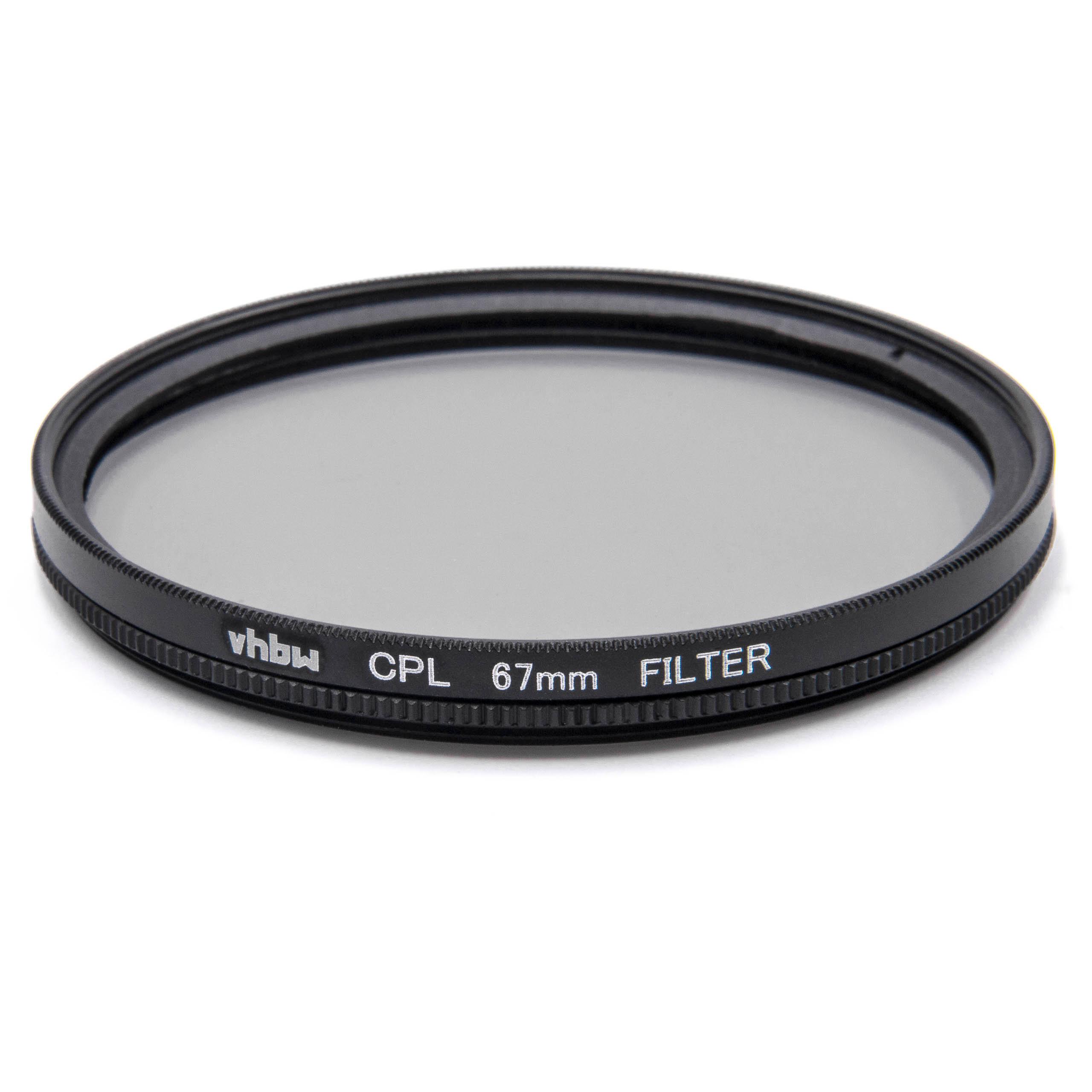 Filtro polarizzatore per camere e obiettivi con filettatura da 67 mm - filtro polarizzante circolare (CPL)