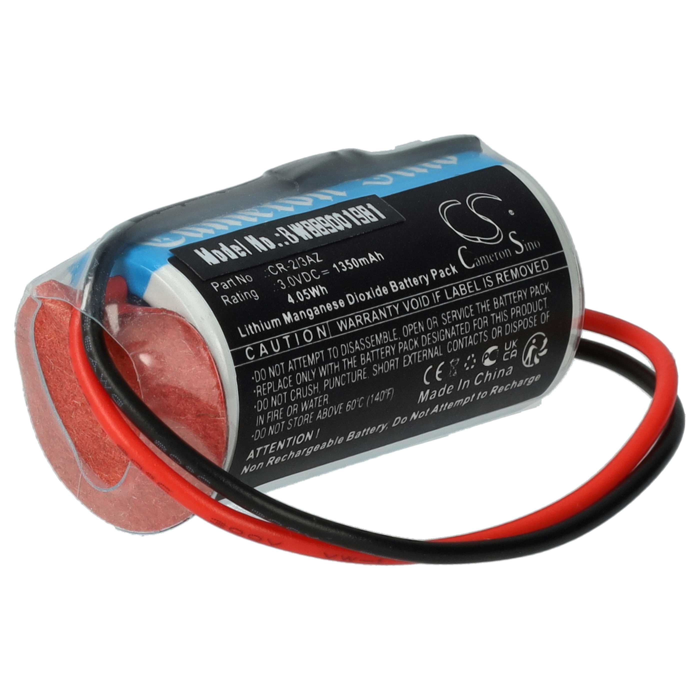 Alarm System 10x Battery replaces Verisure CR-2/3AZ - 1350 mAh 3 V Li-MnO2