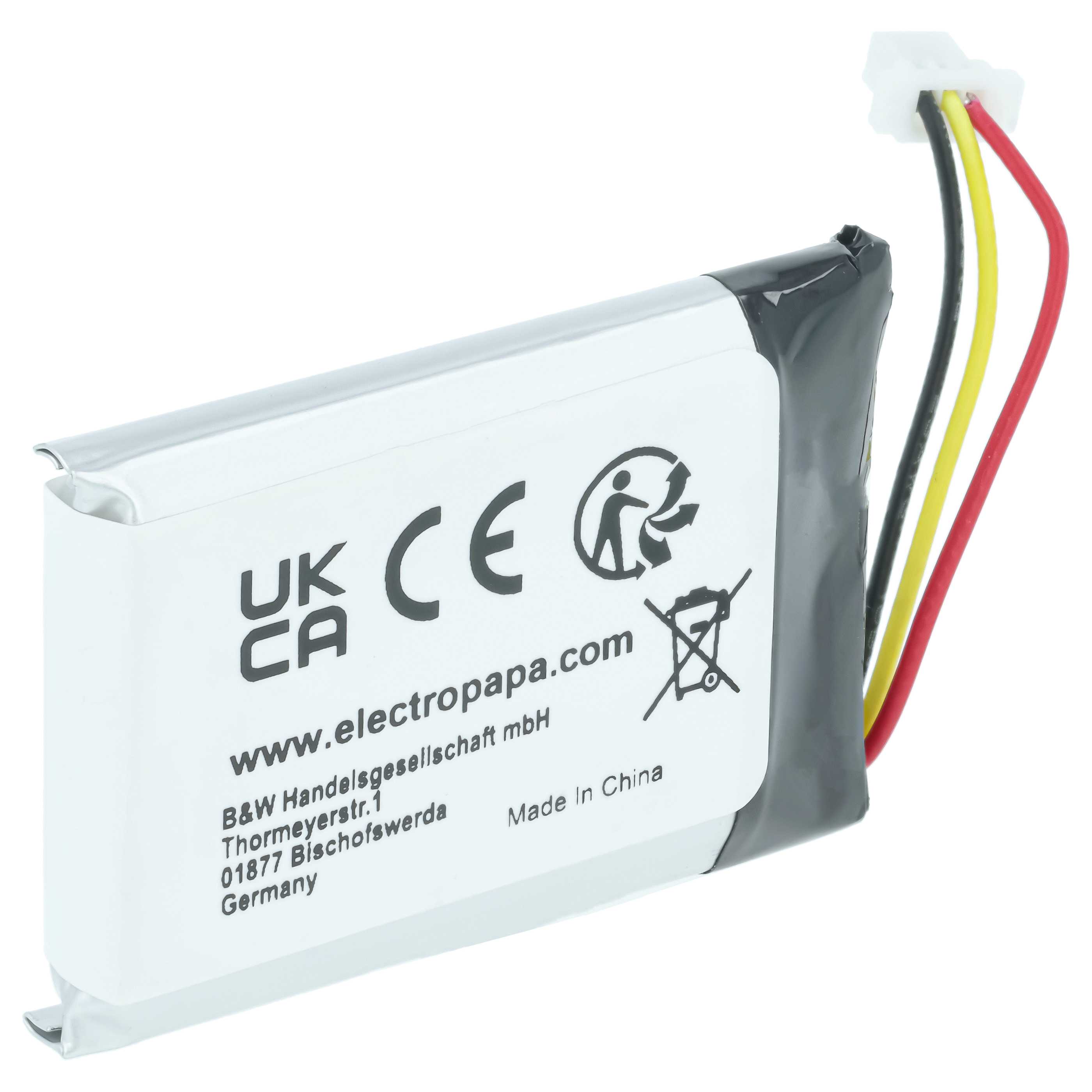 Videocamera Battery replaces Mio 582535, 1ICP6/26/36 - 450 mAh 3.7 V Li-polymer