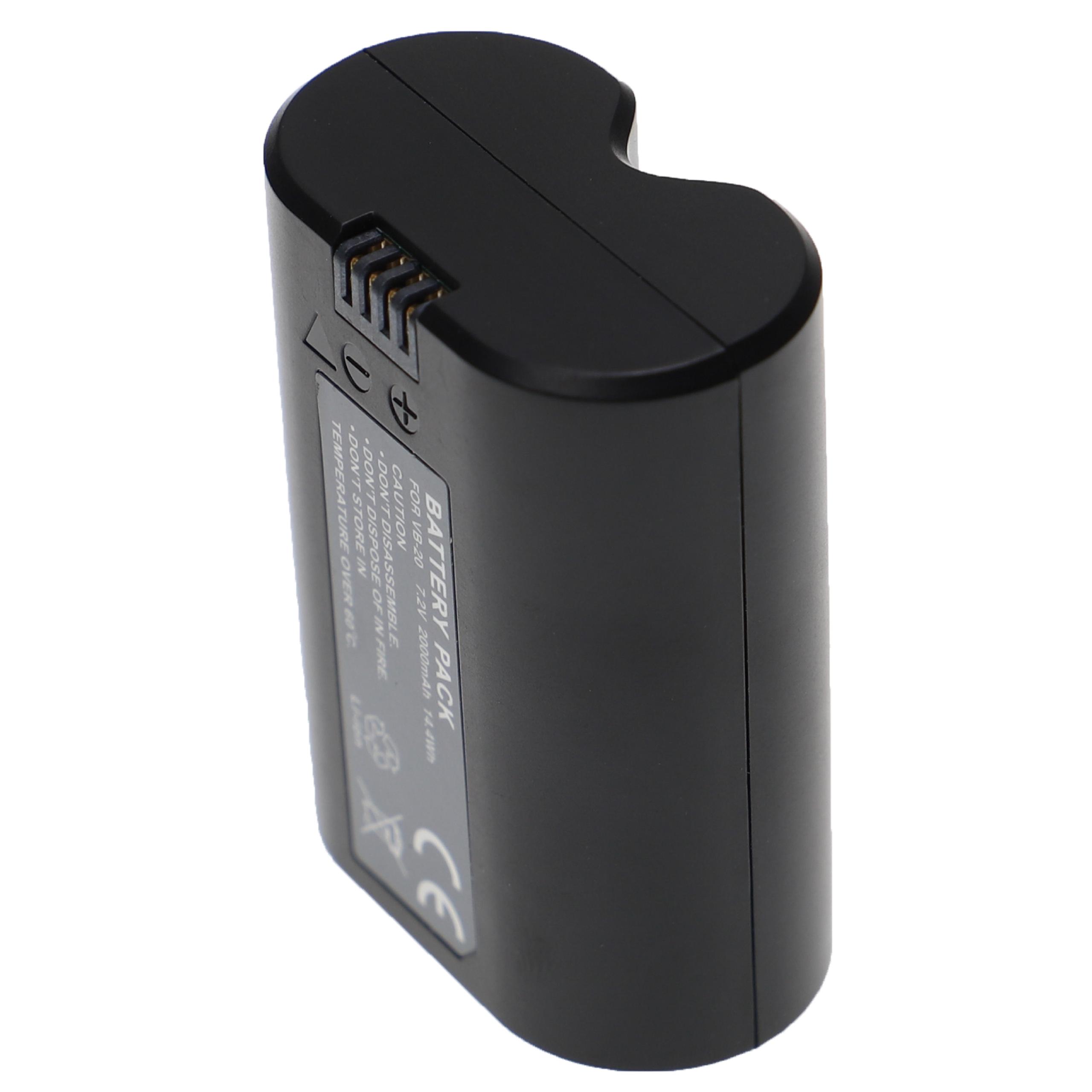 Camera Flash Unit Battery Replacement for Godox VB20 - 2000mAh 7.2V Li-Ion