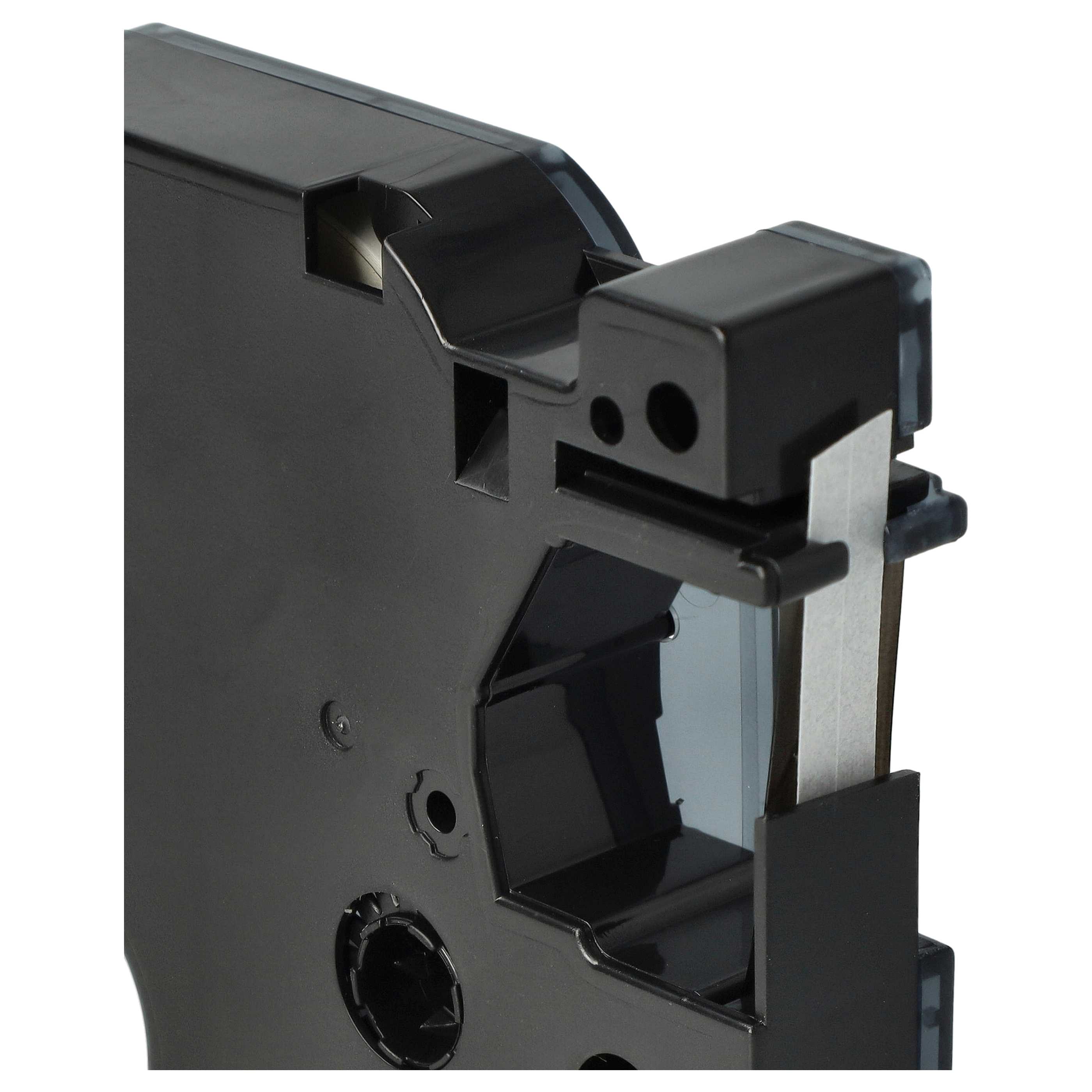 Label Tape replaces Dymo D1, 43610 - 6 mm Black to Transparent