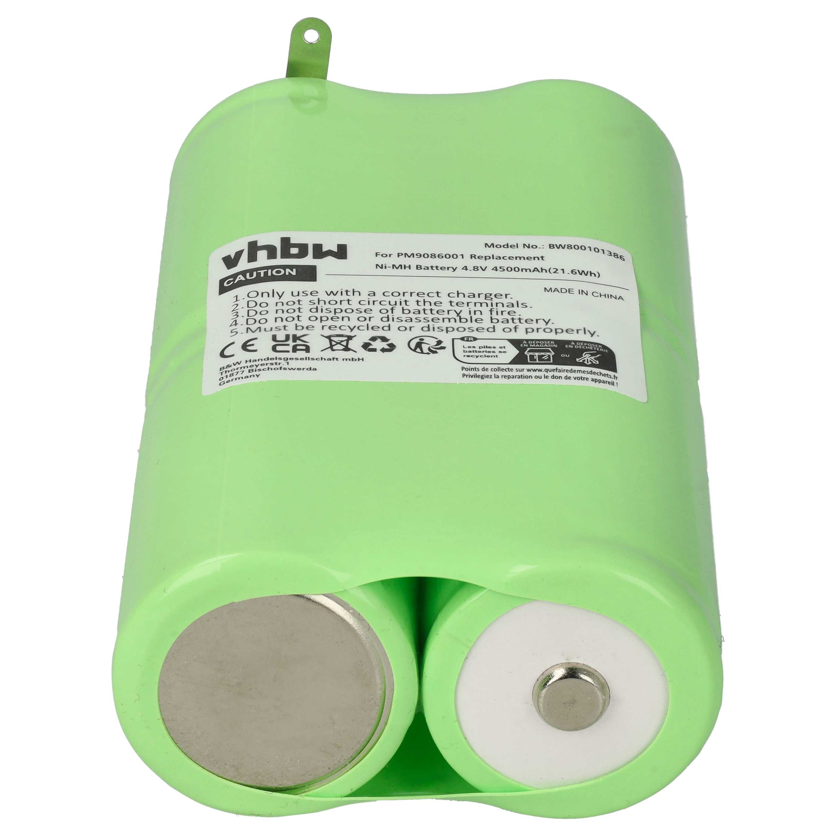 Batterie remplace Fluke PM9086 001, B10858, AS30006 outil de mesure Philips - 4500mAh 4,8V NiMH