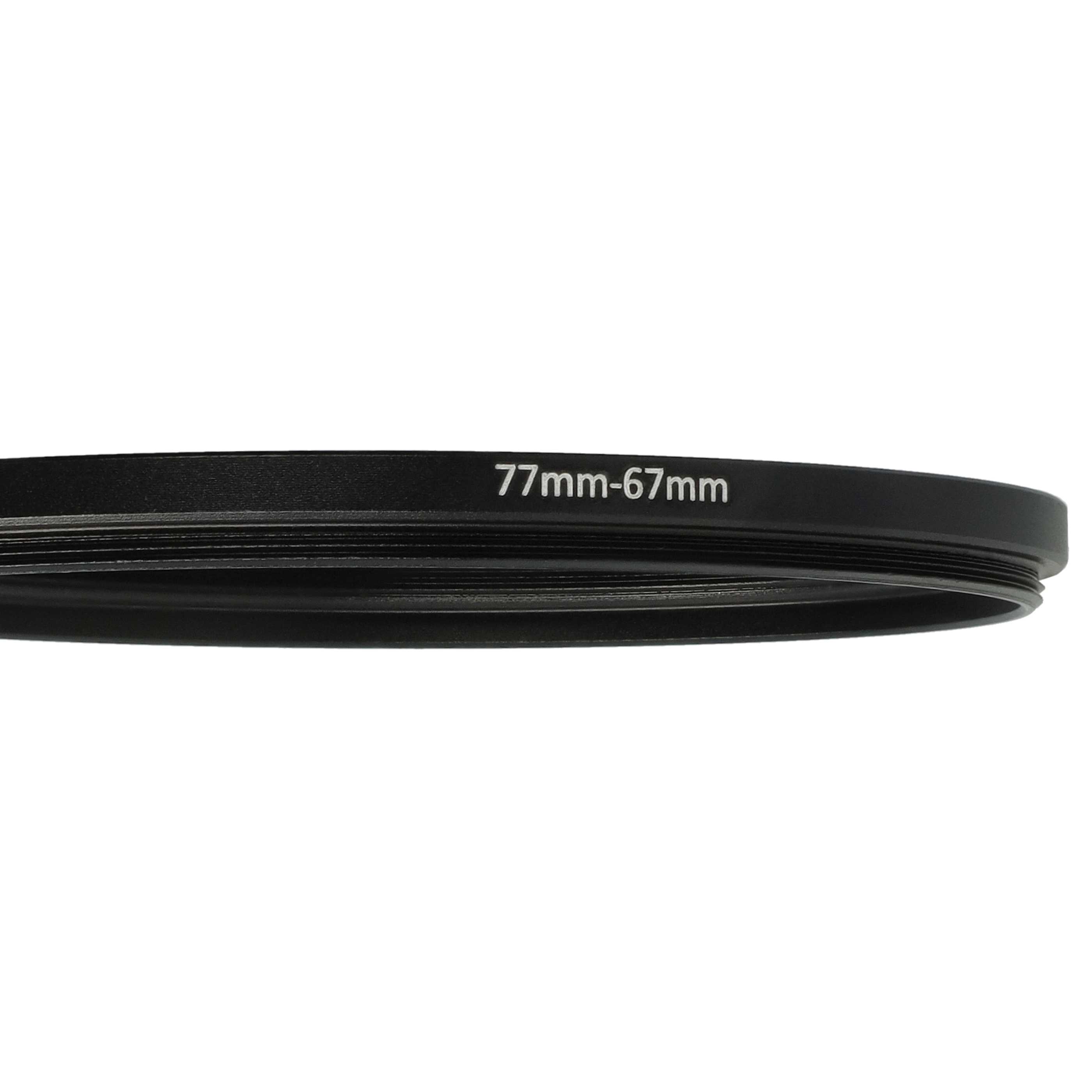 Step-Down Ring Adapter from 77 mm to 67 mm for various Camera Lenses