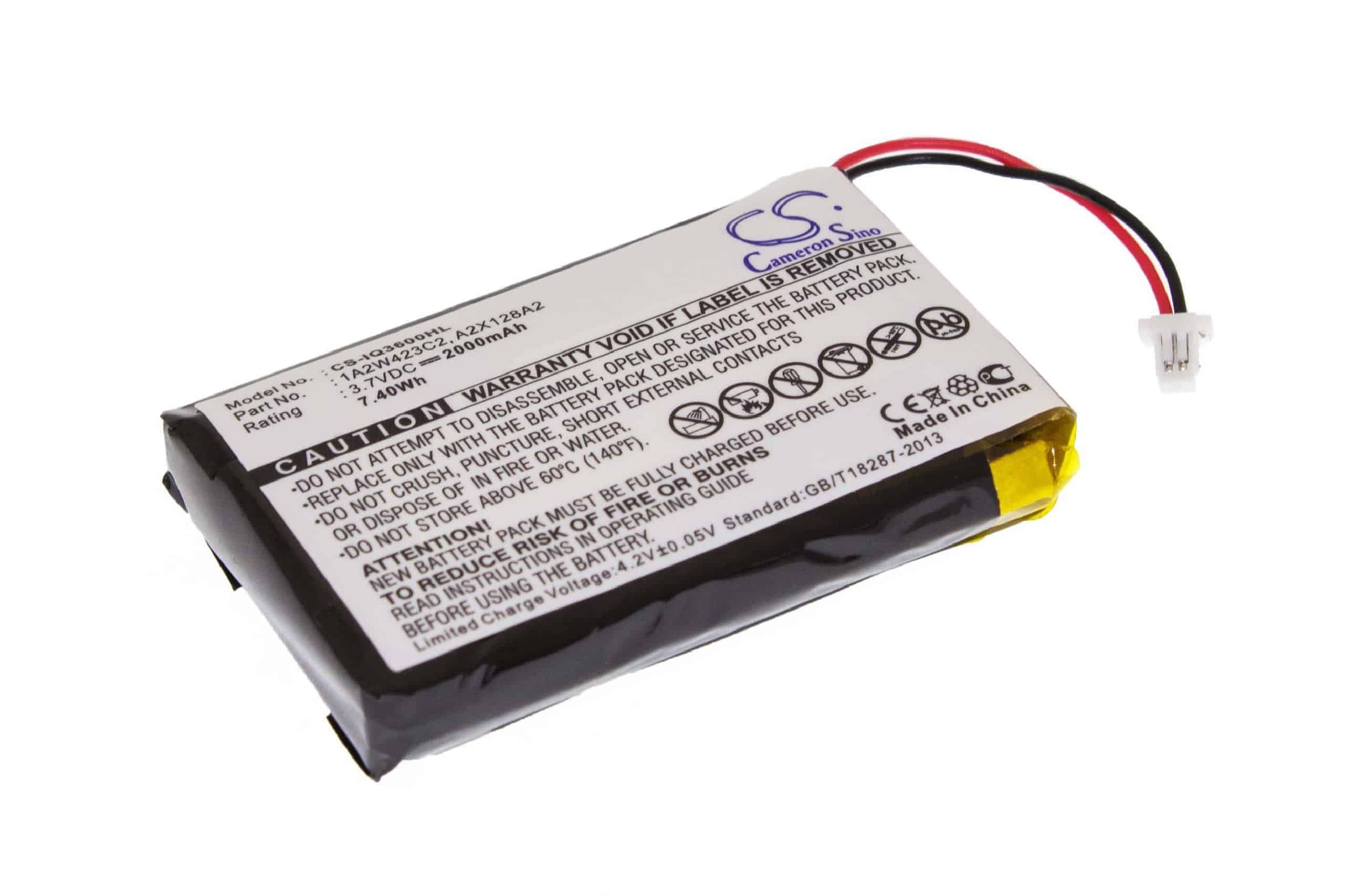 Akumulator do nawigacji GPS zamiennik Garmin 1A2W423C2, A2X128A2 - 2000 mAh 3,7 V LiPo