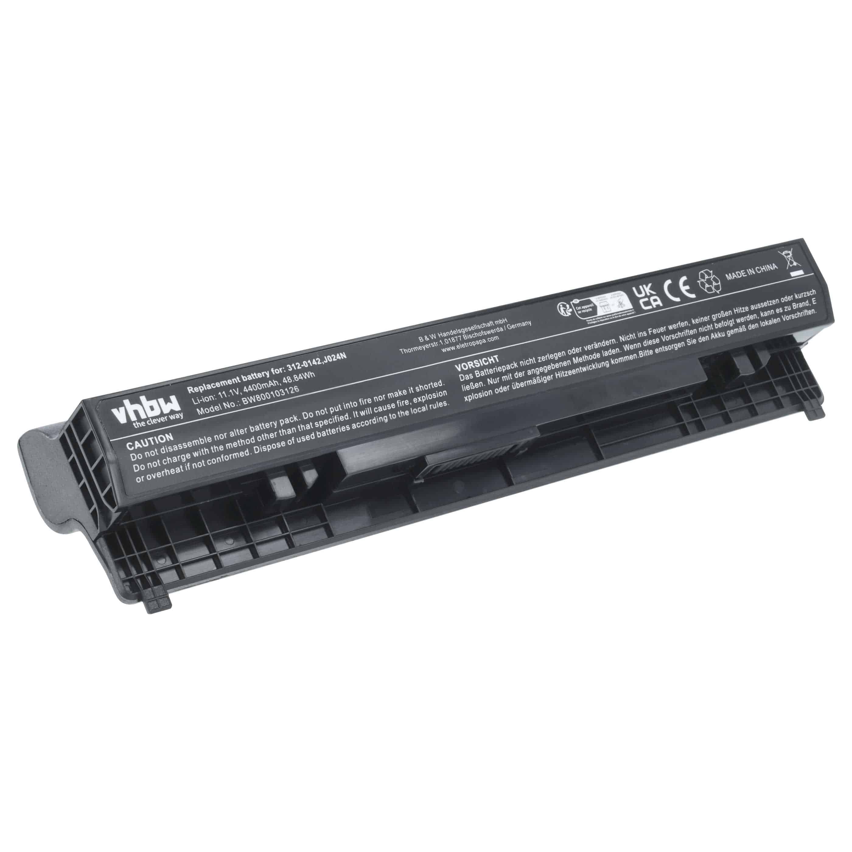 Akumulator do laptopa zamiennik Dell 312-0229, 12-0142, 06P147, 00R271 - 4400 mAh 11,1 V Li-Ion, czarny