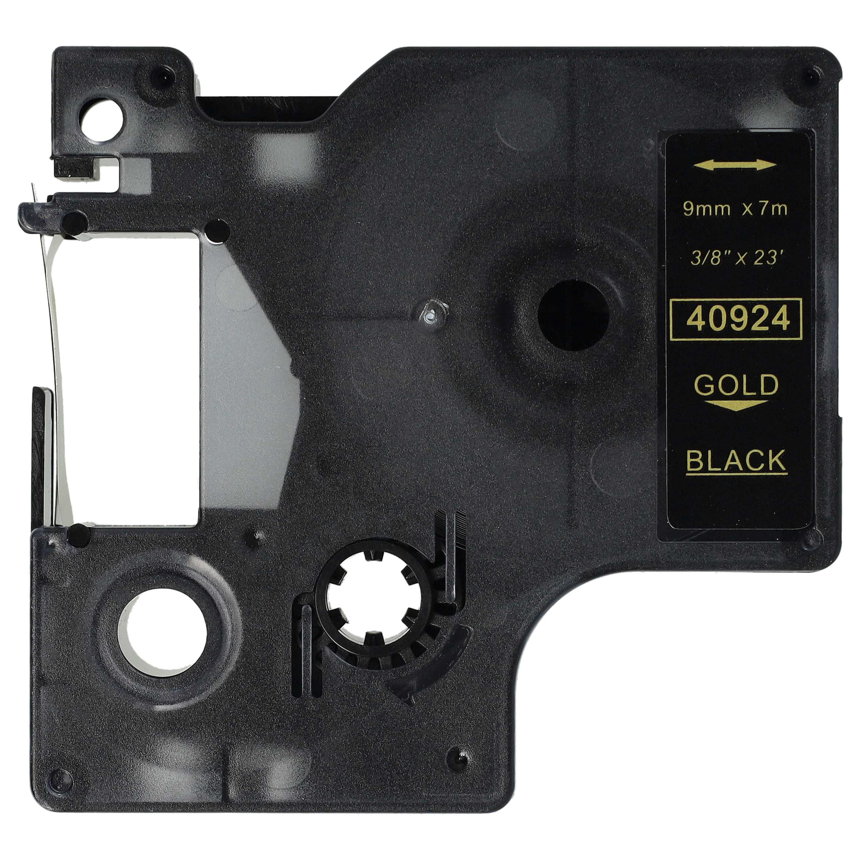 Label Tape replaces Dymo 40924, D1 - 9 mm Gold to Black