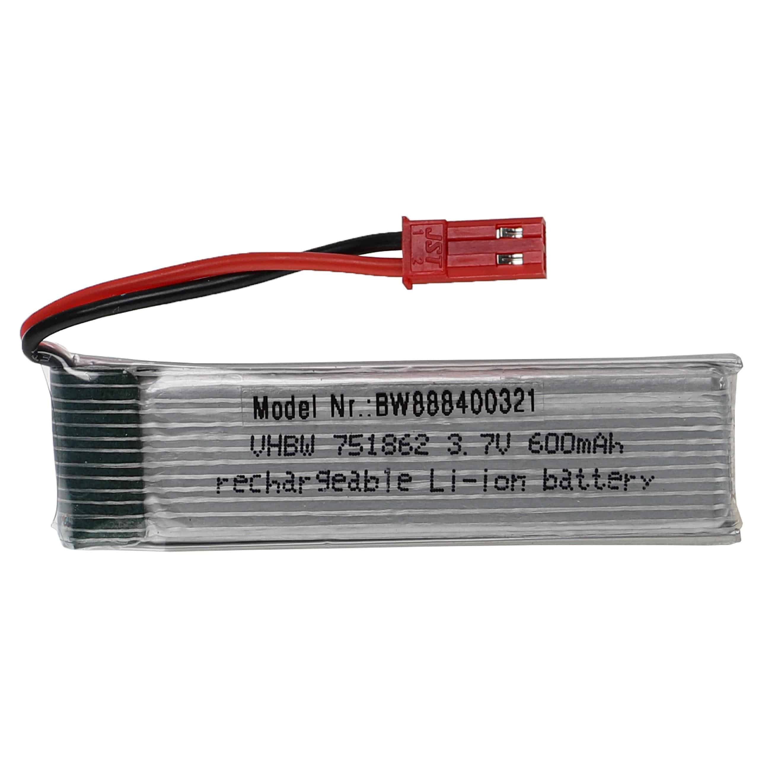 Akumulator do modeli zdalnie sterowanych RC - 600 mAh 3,7 V LiPo, BEC