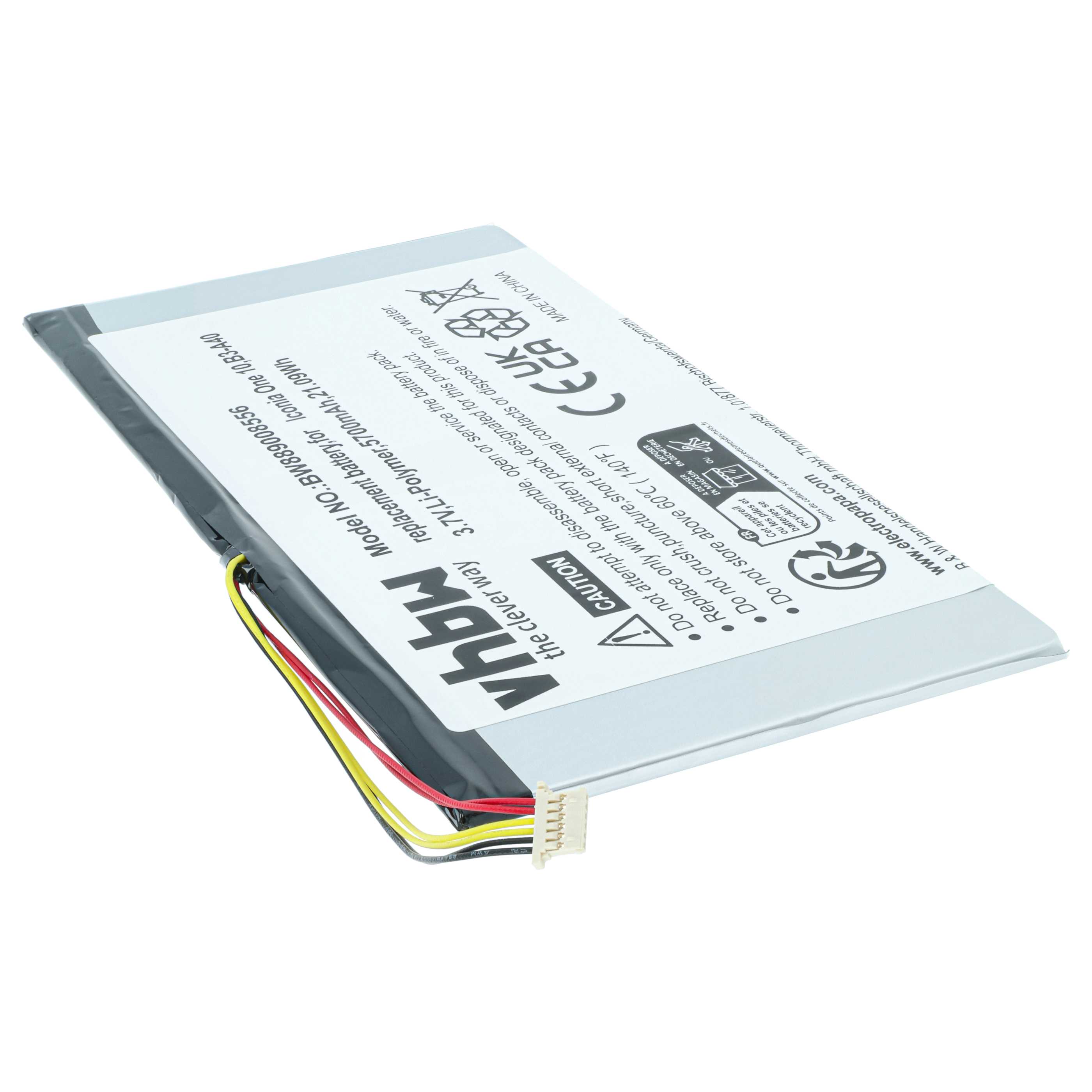 Tablet Battery replaces Acer PR-279594N(1ICP3/95/94-2), PR-279594N - 5700 mAh 3.7 V Li-polymer