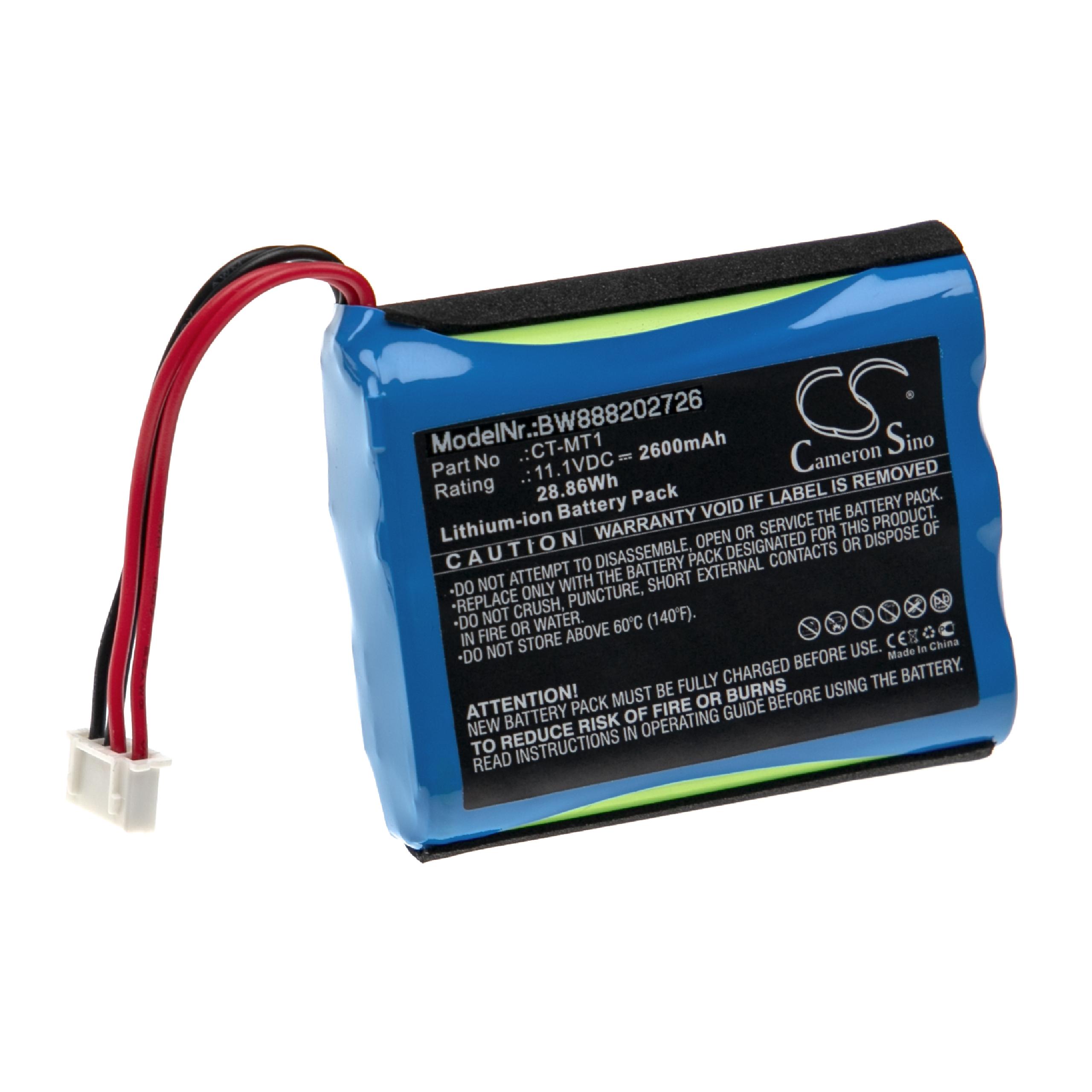 Laser Battery Replacement for Clarke-Tech CT-MT1 - 2600mAh 11.1V Li-Ion