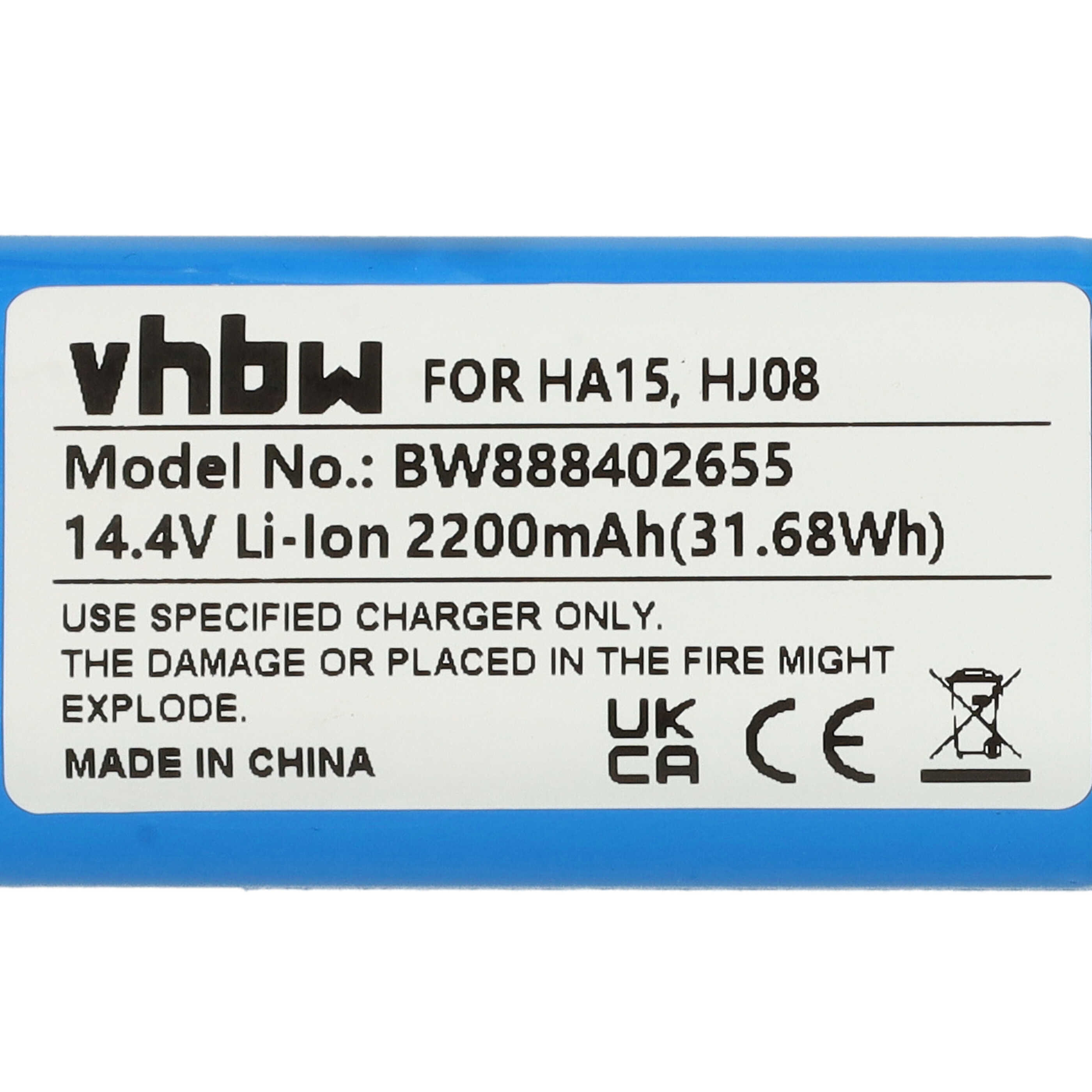 Batteria sostituisce iLife Ay-18650B4, 18650B4-4S1P-AGX-2 per aspirapolvere iLife - 2200mAh 14,4V Li-Ion