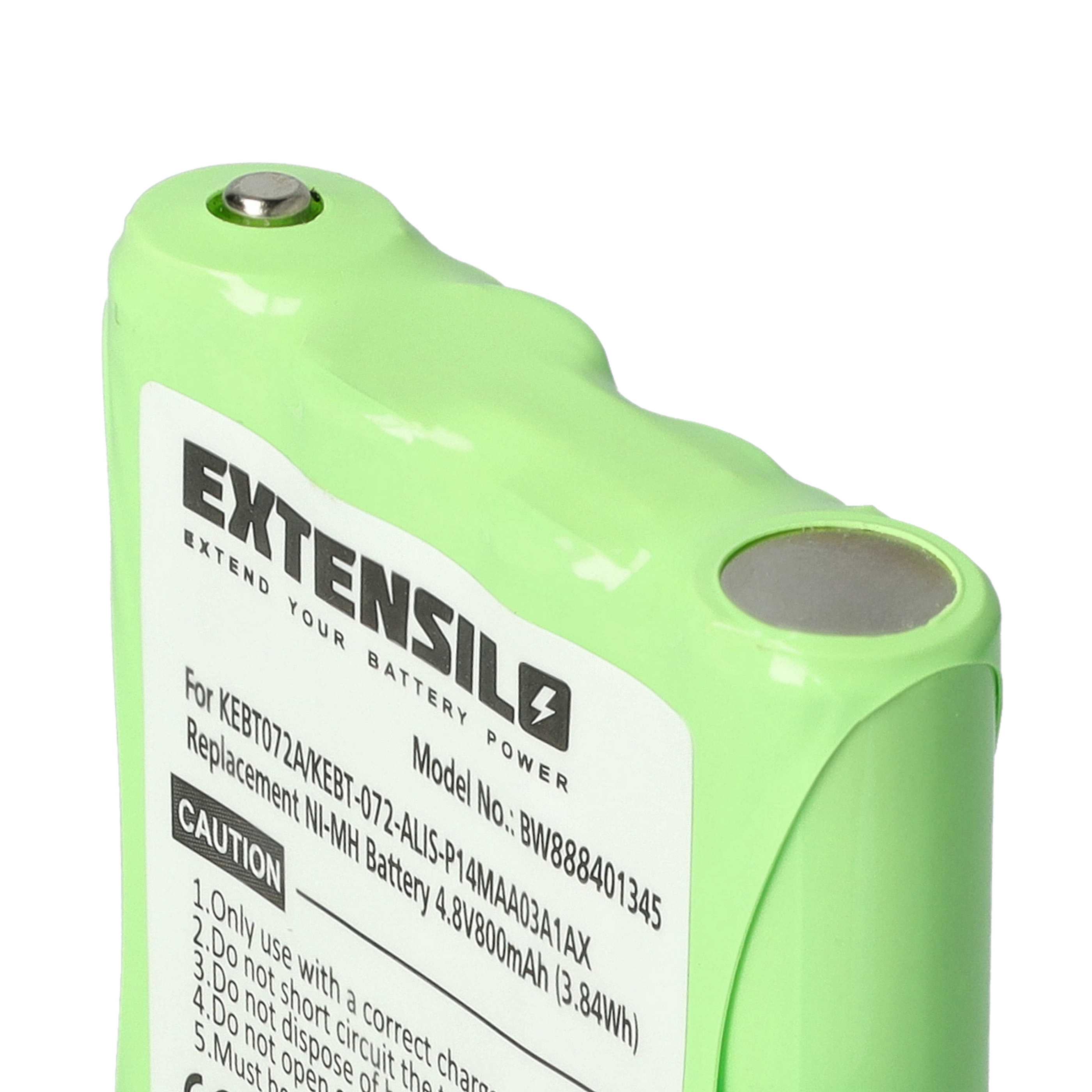 Radio 10x Battery replaces Midland KEBT072A, BATT4R, BATT-4R, KEBT-072-A - 800 mAh 4.8 V NiMH