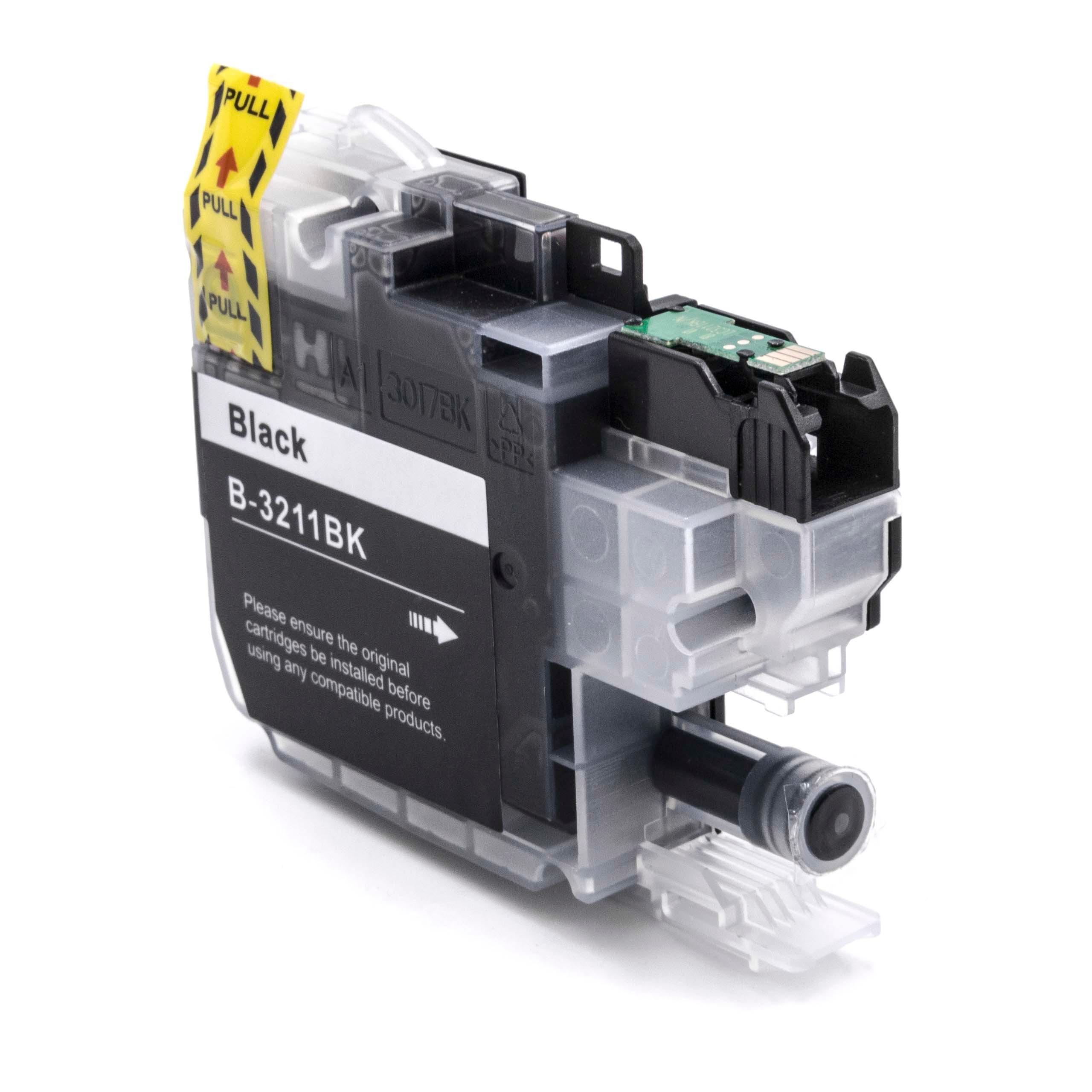 Ink Cartridge as Exchange for Brother LC-3211BK, LC3211BK for Brother Printer - Black 10 ml + Chip