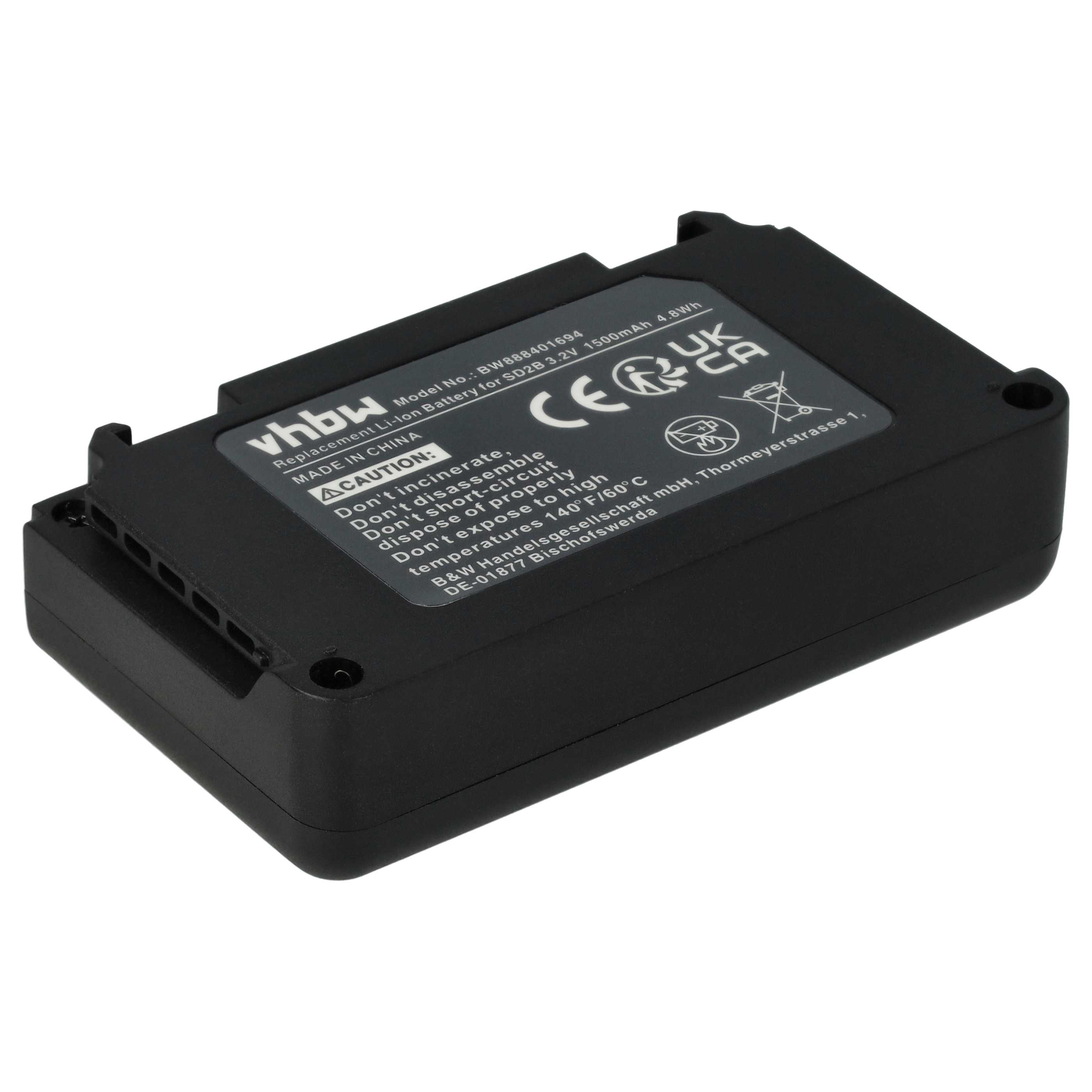 Funksystem-Akku als Ersatz für Sony SD2B, BATC-4AA für Sony - 1500mAh 3,2V Li-Ion