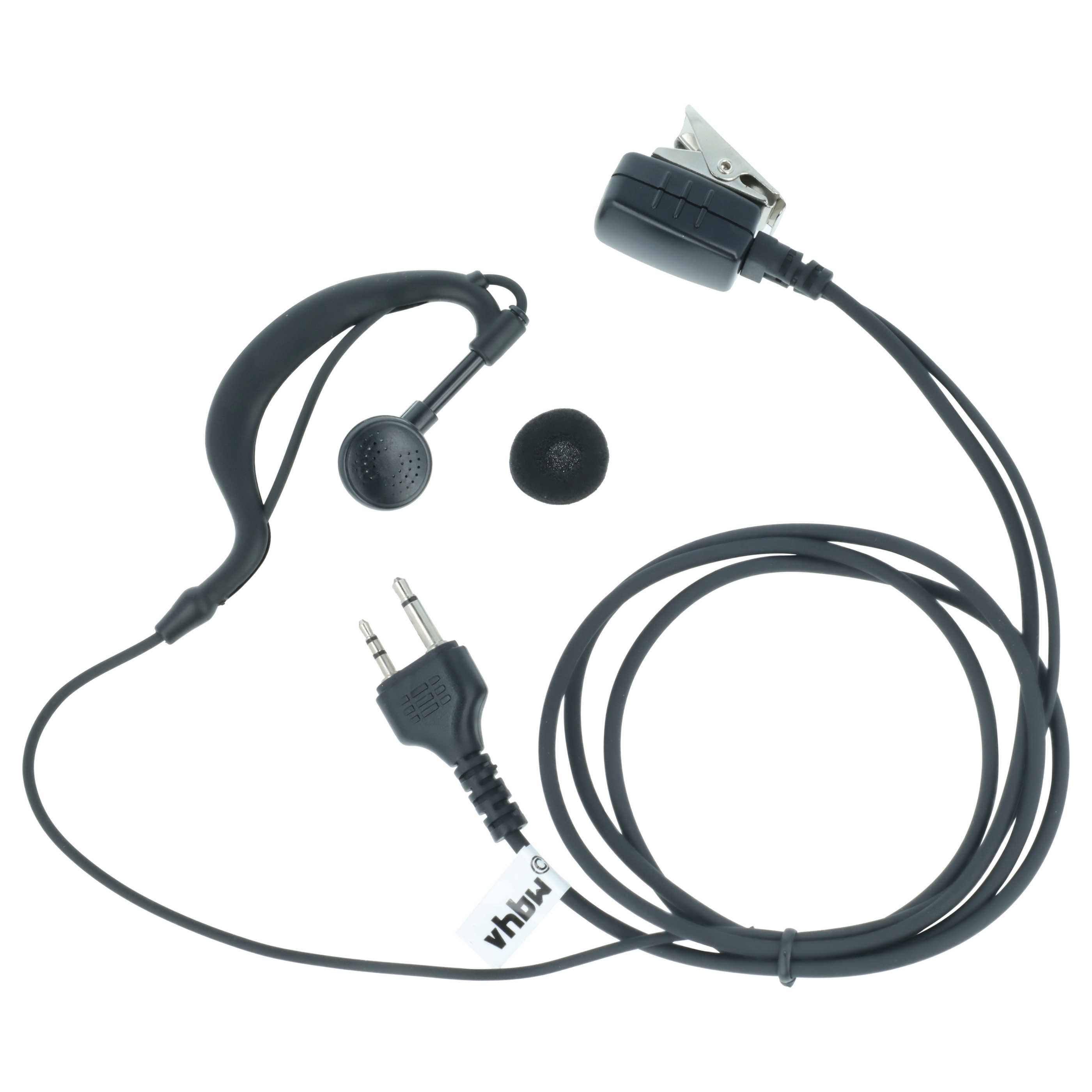 5x Security Radio Headset - "Take Call Button", Clip Mount