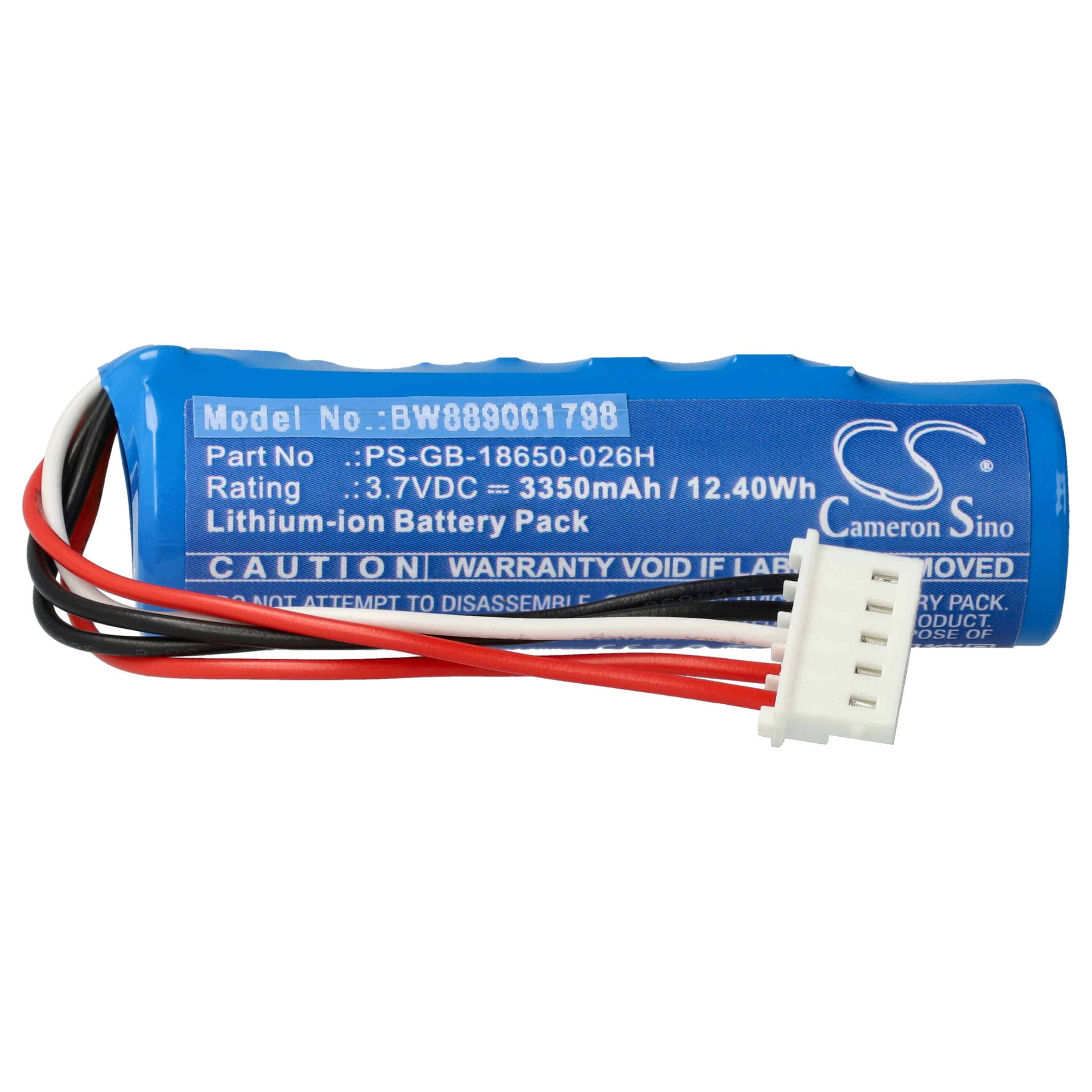 Batería reemplaza SumUp PS-GB-18650-026H para lector de tarjetas SumUp - 3350 mAh 3,7 V Li-Ion