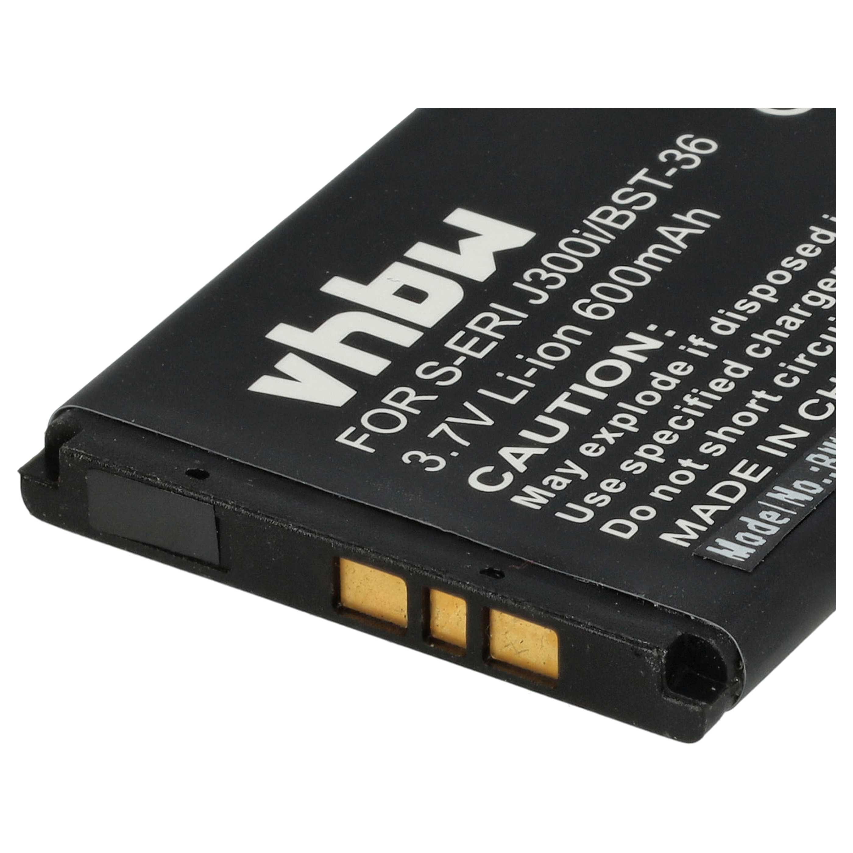 Akumulator do telefonu smartfona zamiennik Sony-Ericsson BST-36 - 600 mAh 3,7 V Li-Ion