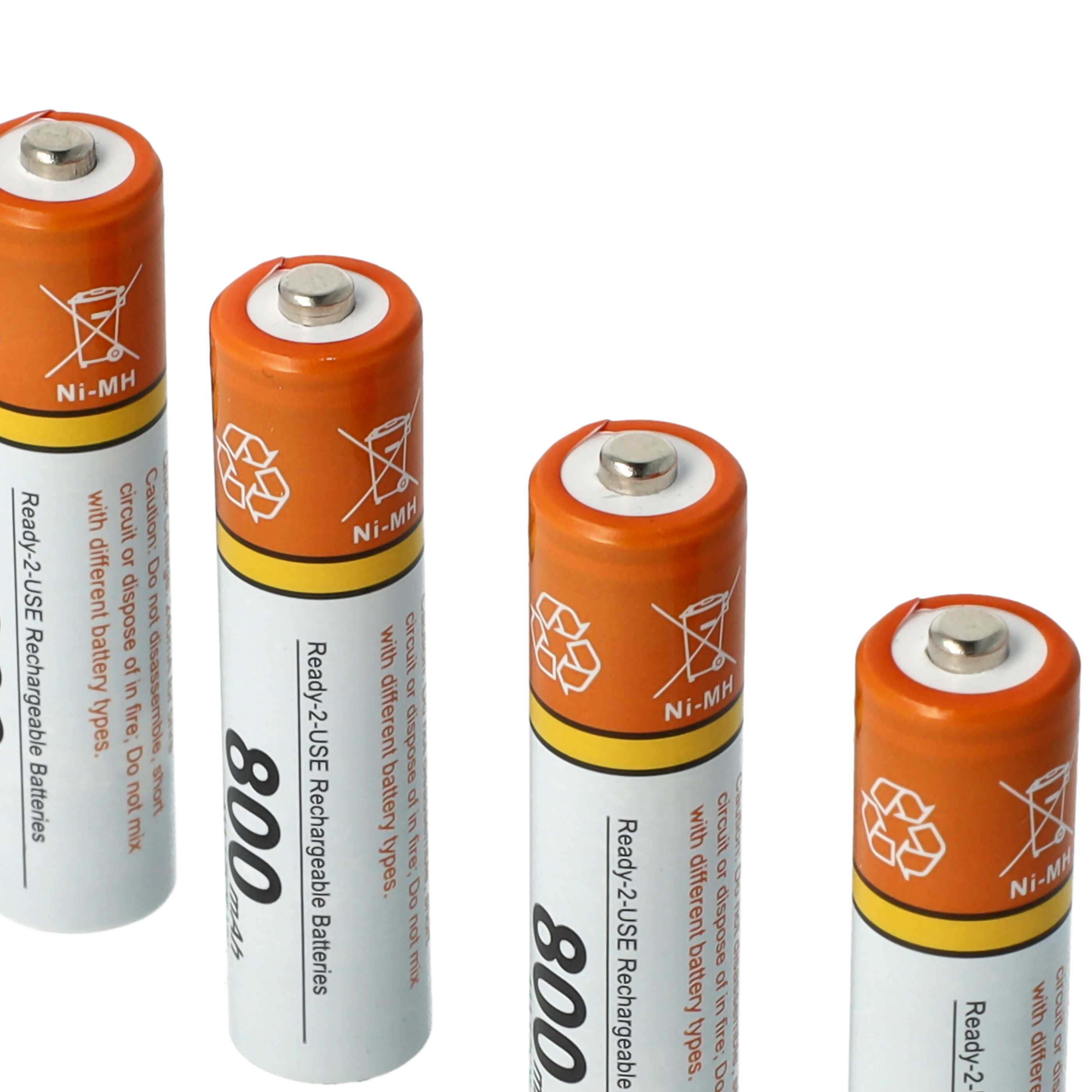 20x Batteries pour téléphone Philips, Grundig, Sennheiser, Amplicomms - 800mAh 1,2V NiMH