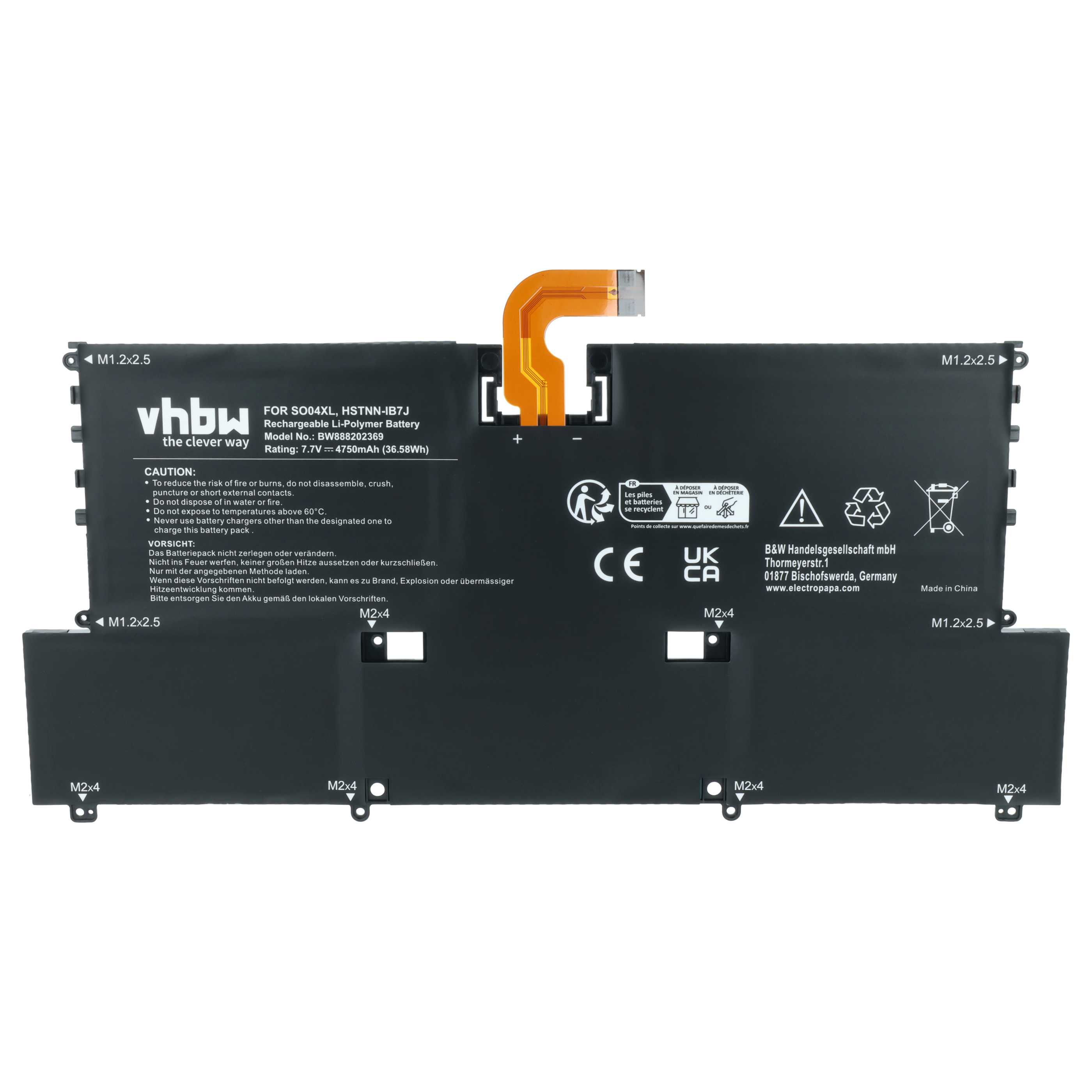 Akumulator do laptopa zamiennik HP 843534-121, 843534-1C1, 844199-855, HSTNN-IB7J - 4750 mAh 7,7 V LiPo