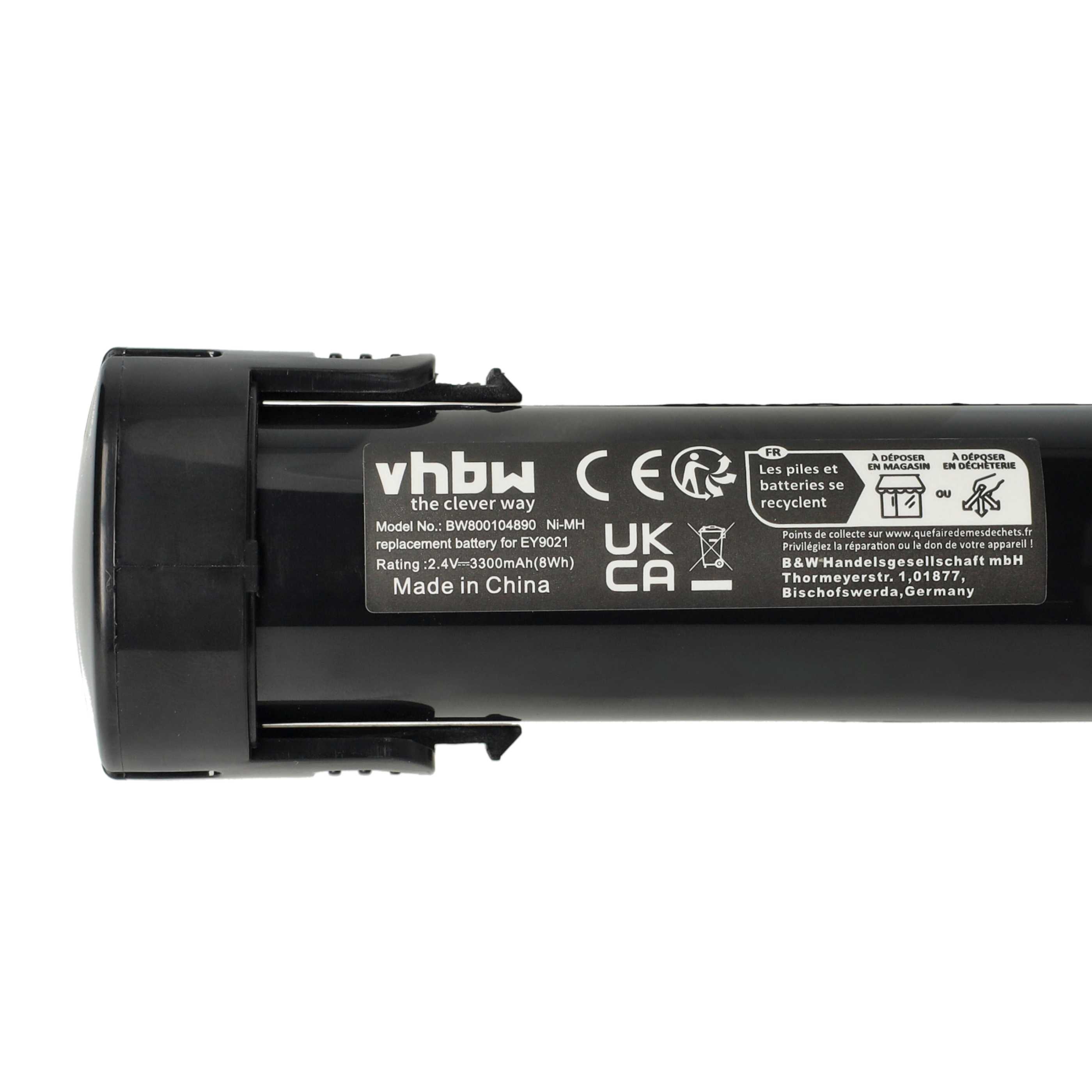 5x Battery replaces Panasonic 6538 1, 6545 6, 6540 1, 6539 6 Electric Power Tool - 3300 mAh, 2.4 V, NiMH