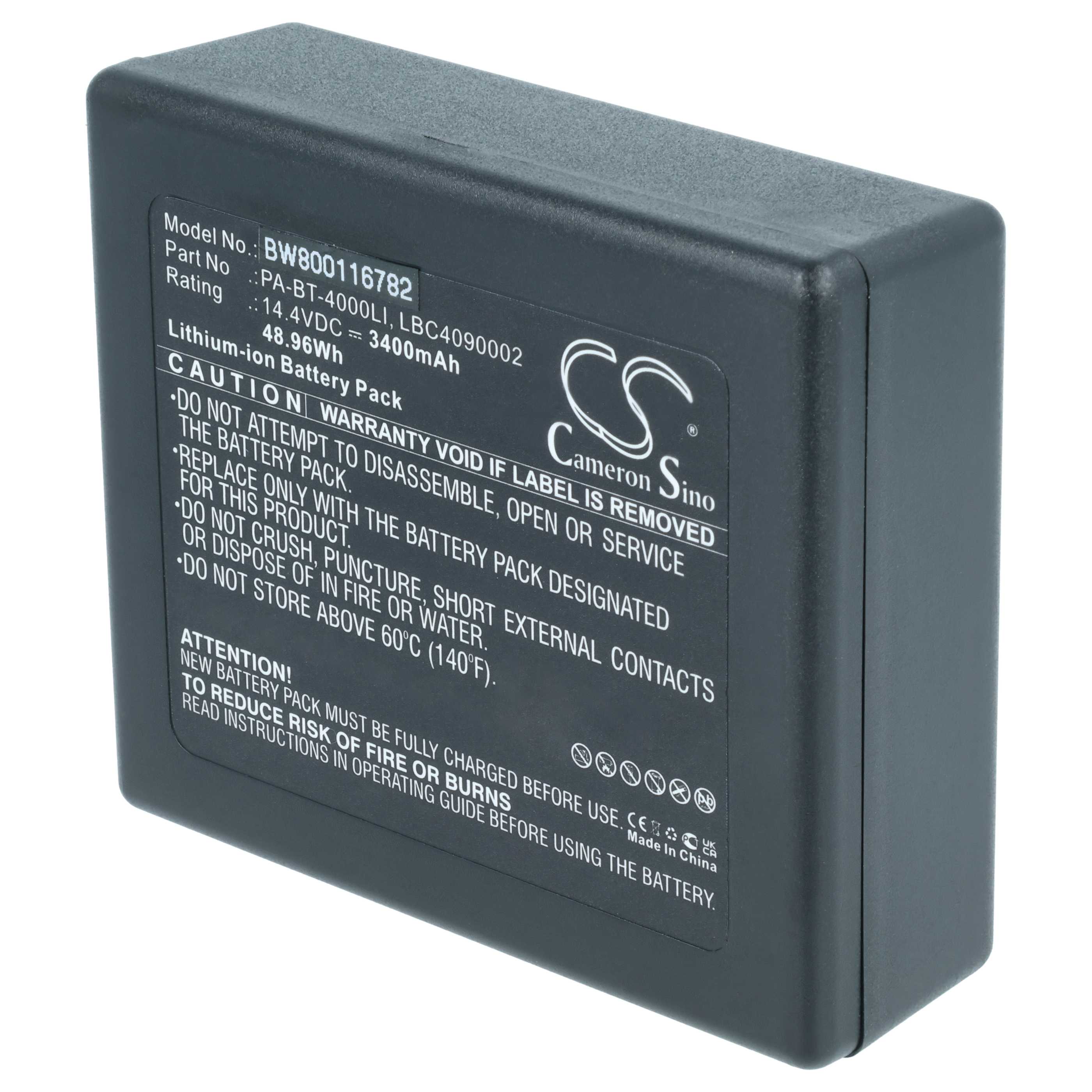 Batería recargable impresora - 3400 mAh 14,4 V Li-Ion