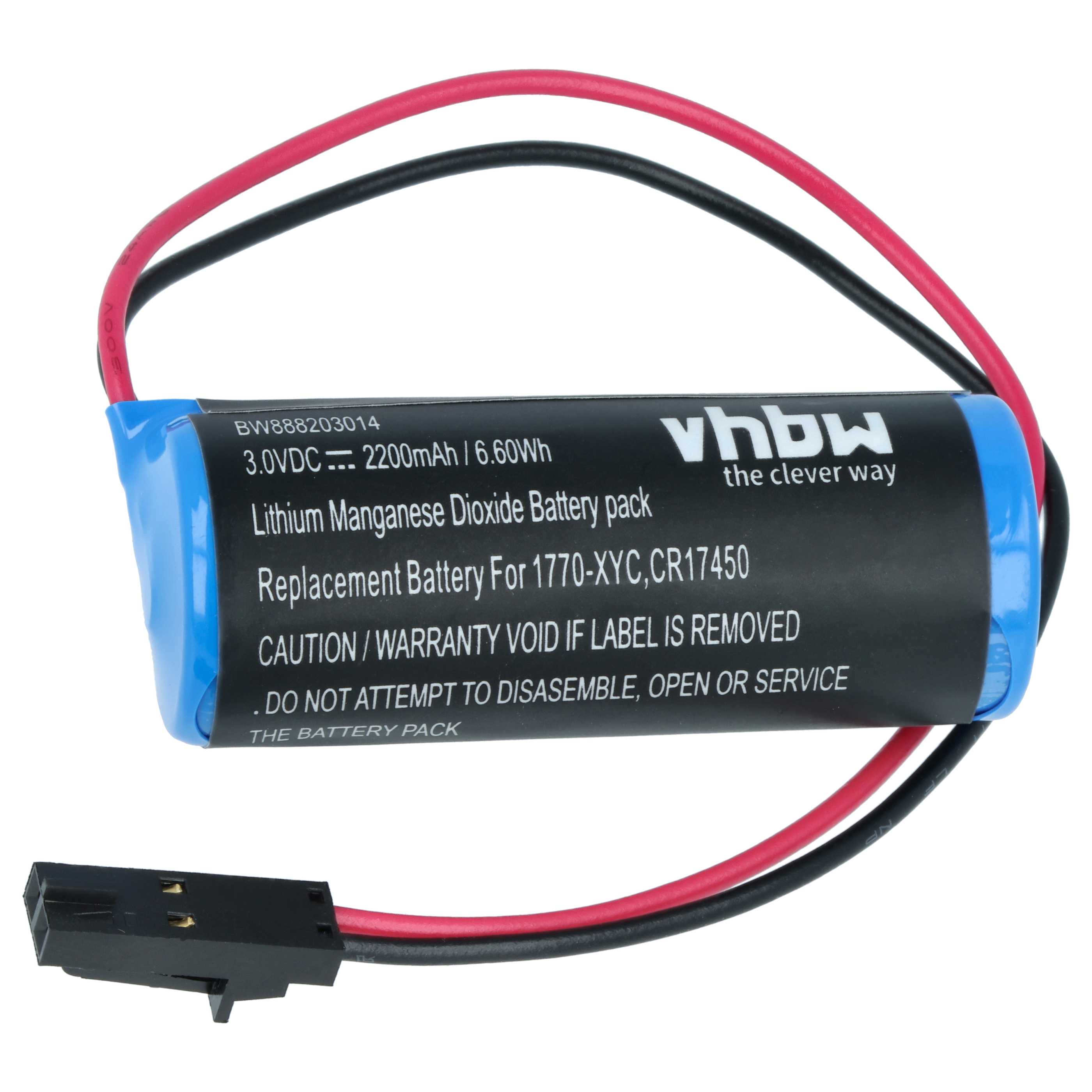 Bateria do PLC programowalnego sterownika zamiennik Allen Bradley 1770-XYC, 1770-XYC/A - 2200 mAh 3 V Li-MnO2