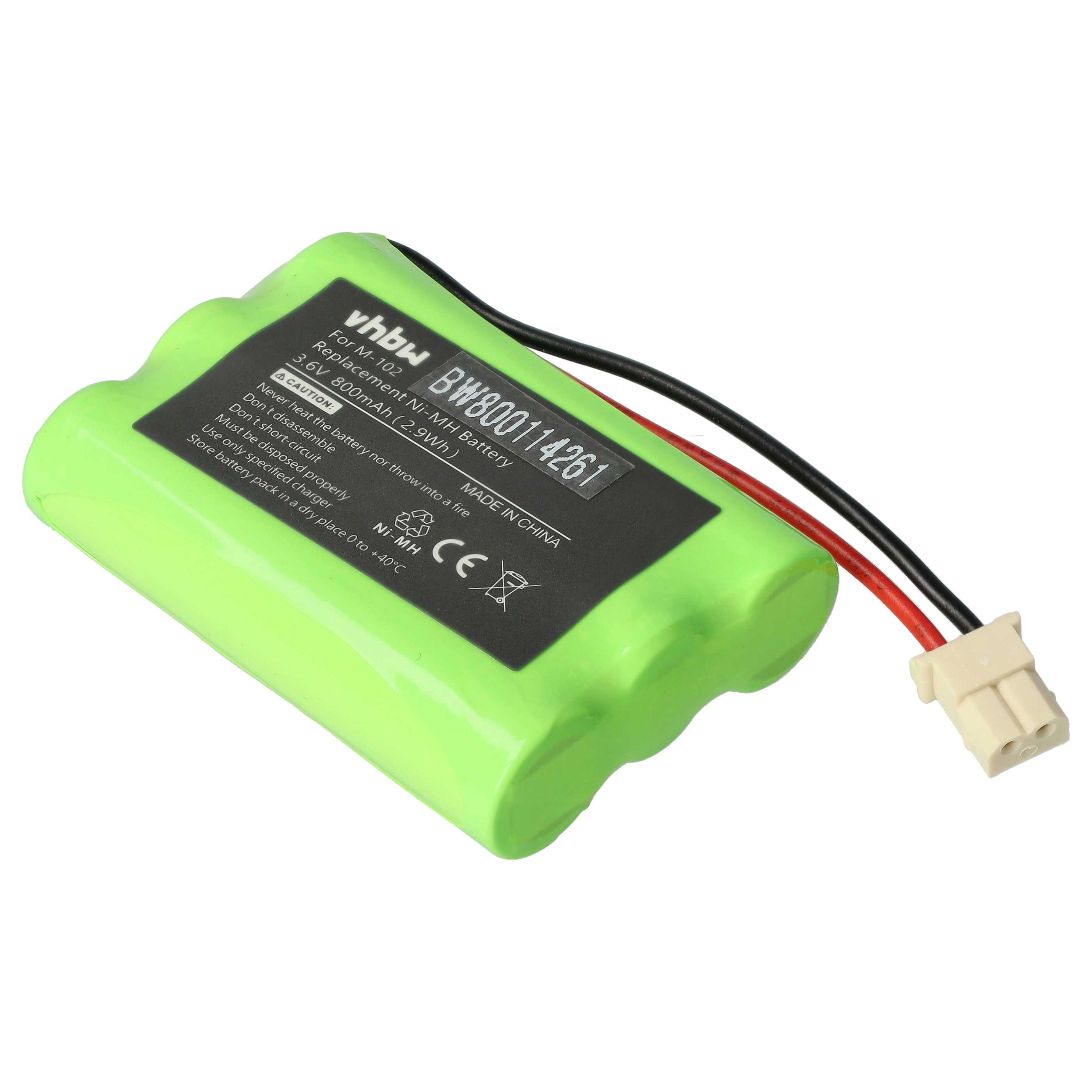 Batterie remplace Maxuss M102 pour téléphone Maxuss - 800mAh 3,6V NiMH