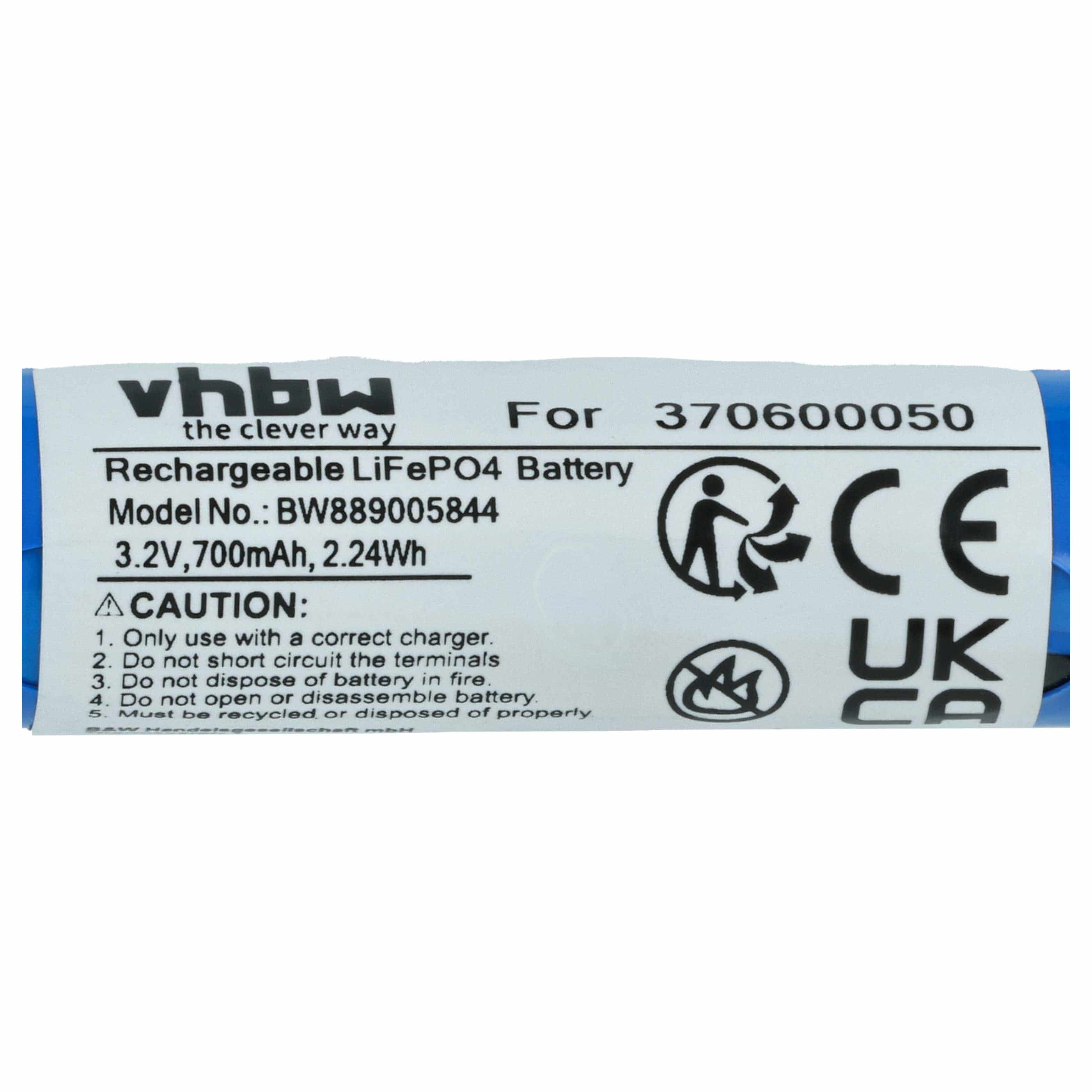 Model Making Device Battery Replacement for Carrera 370600050 - 700 mAh 3.2 V LiFePO4, JST ZH
