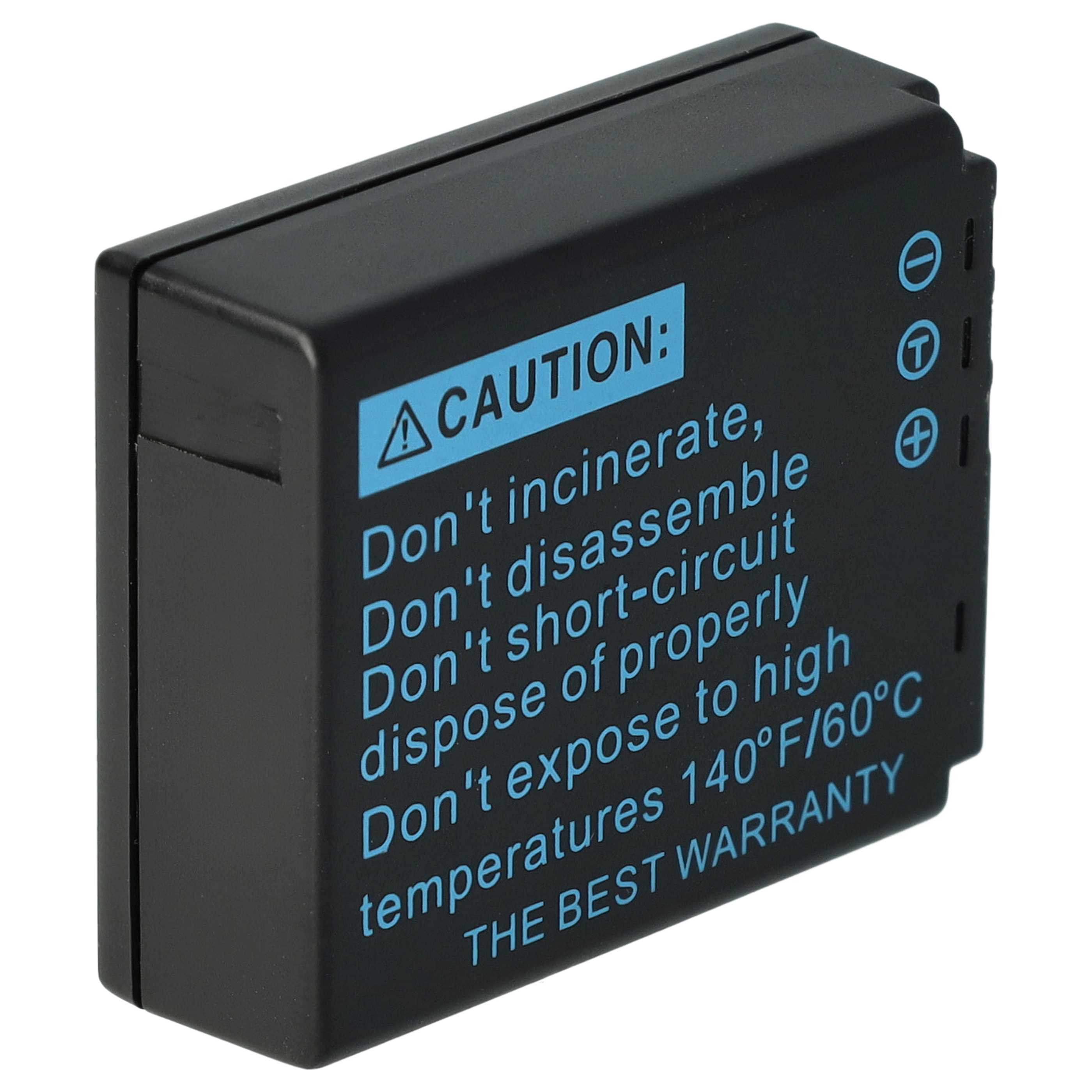 Akumulator do aparatu cyfrowego zamiennik Panasonic CGA-S007A/B, CGA-S007, CGA-S007A/1B - 650 mAh 3,6 V Li-Ion