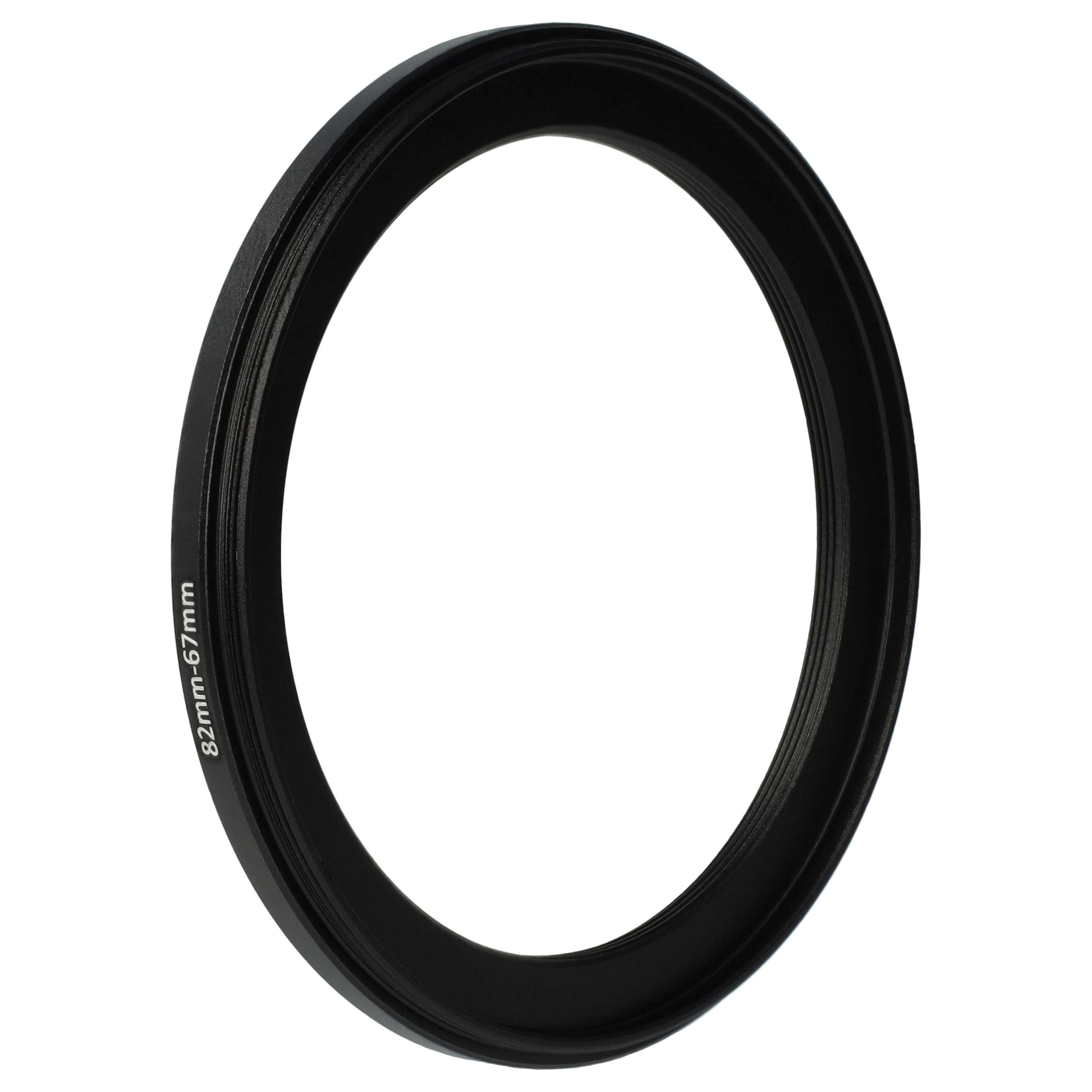Redukcja filtrowa adapter Step-Down 82 mm - 67 mm pasująca do obiektywu - metal, czarny
