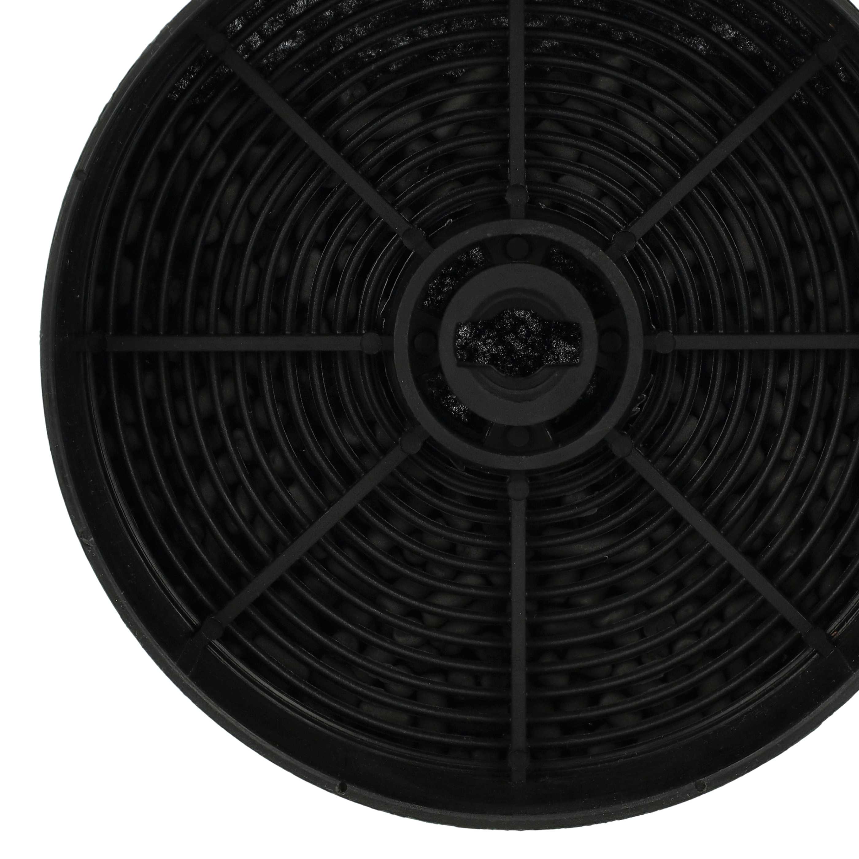 2x Filtro carboni attivi sostituisce AEG 902979880, ECFB03, 33005513 per cappe Zanussi - 12,4 cm