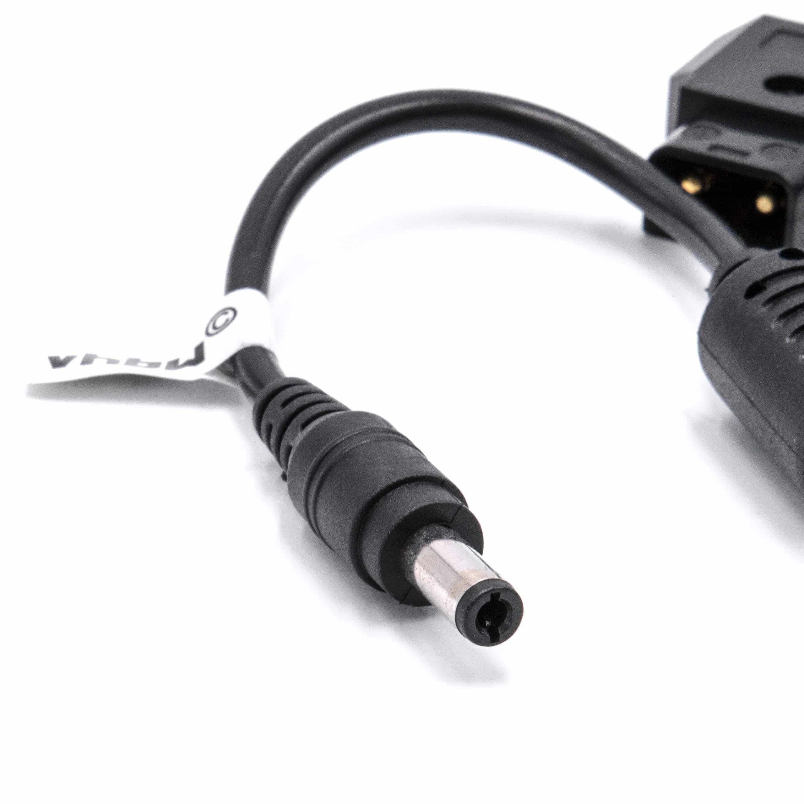 Cable adaptador D-Tap (m) a fuente alimentación LED para cámara Anton Bauer D-Tap, Dionic - 1 m negro