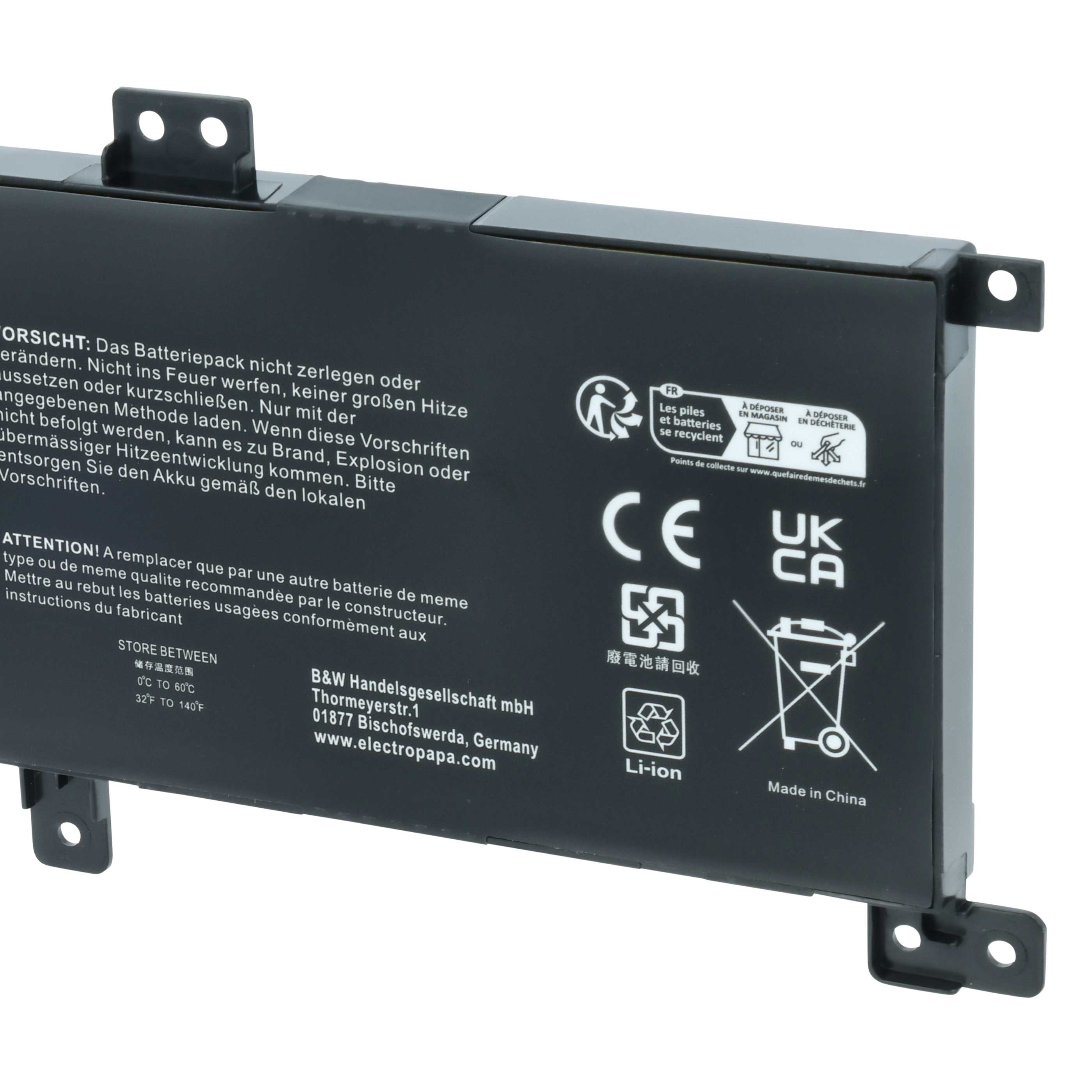 Akumulator do laptopa zamiennik Asus C21N1509, 0B200-01750000, C21-N1509 - 5000 mAh 7,6 V LiPo, czarny